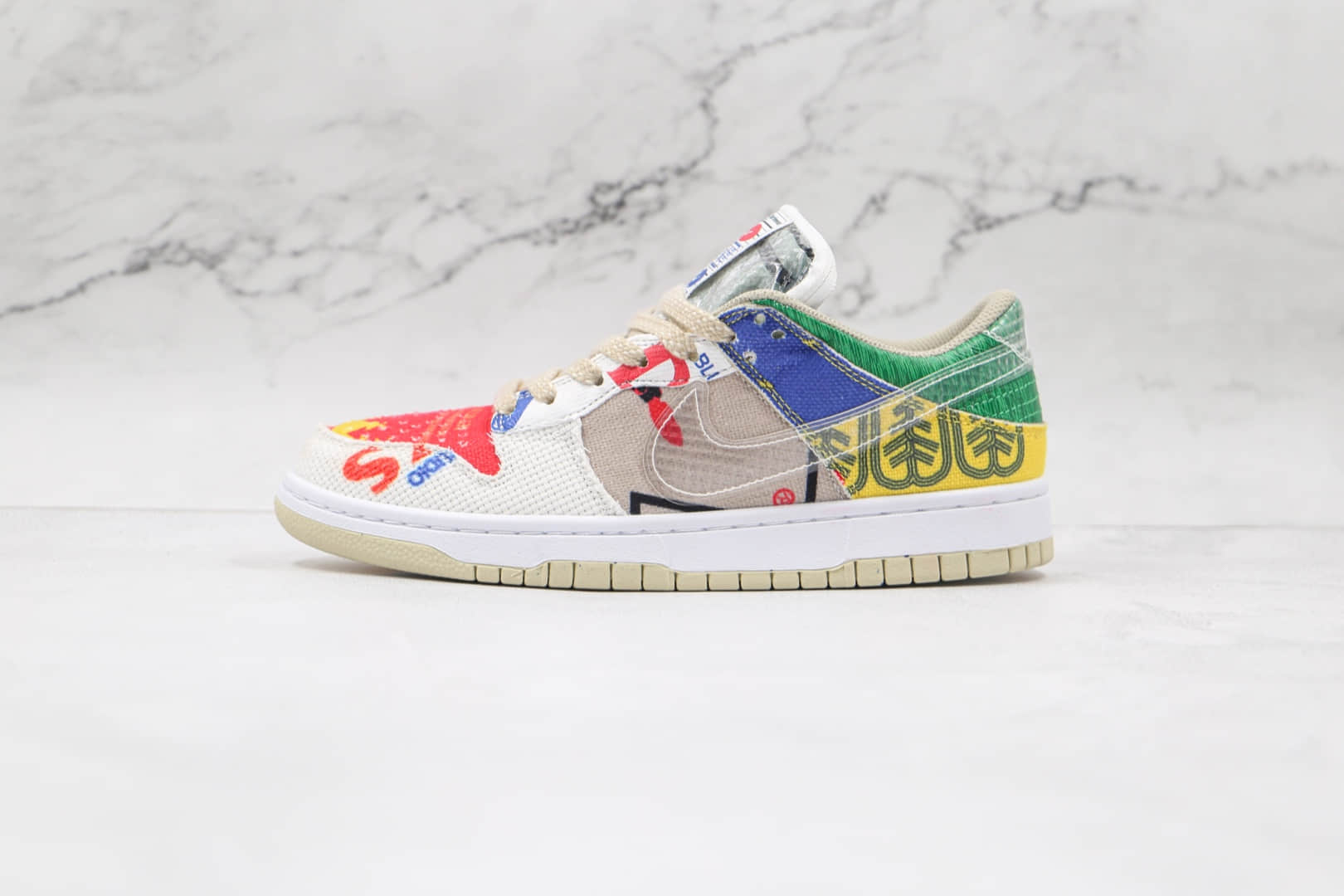 耐克Nike Dunk Low City Market纯原版本低帮SB DUNK城市联名拼接涂鸦板鞋原档案数据开发原盒原标 (ID:64045) - 图片1