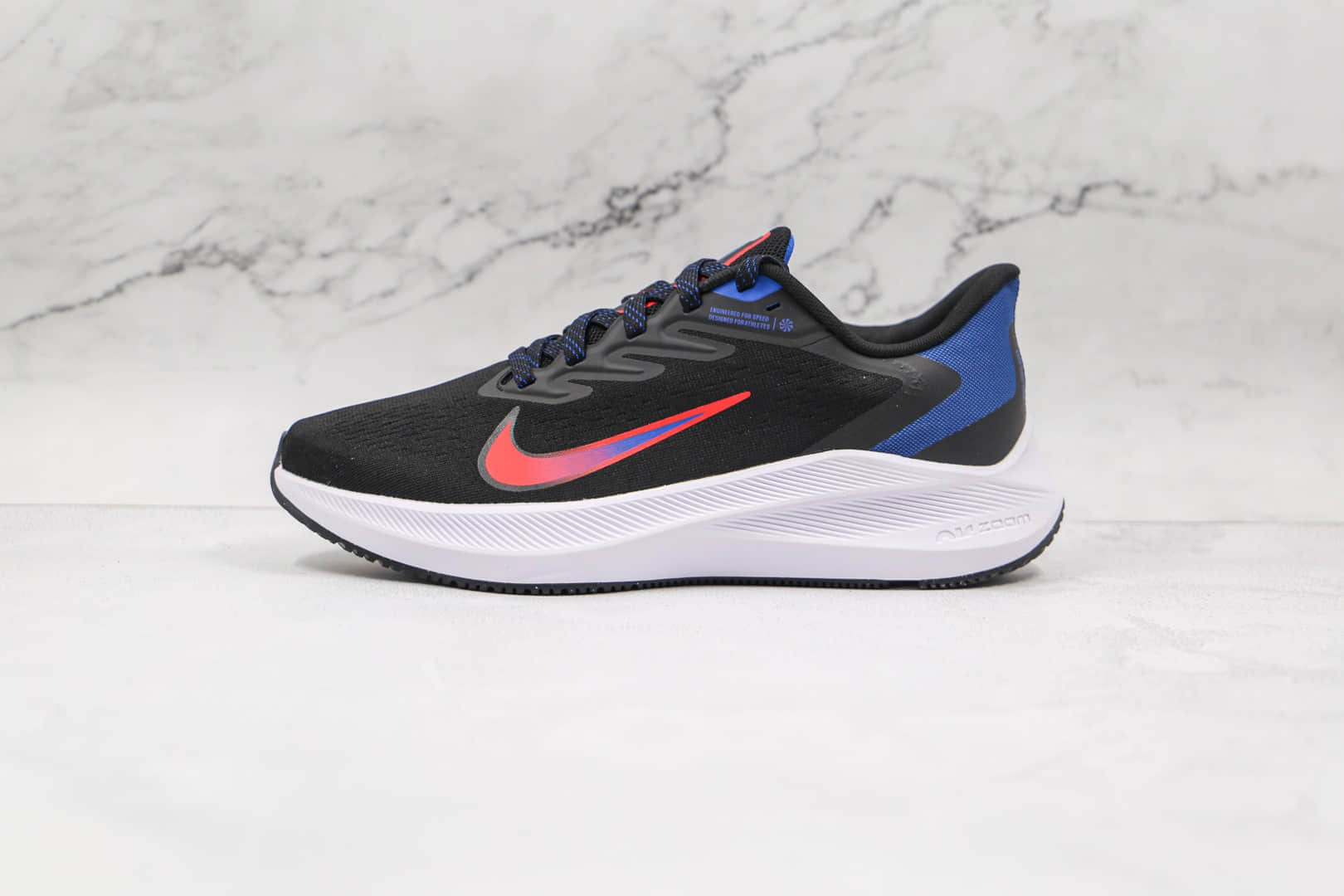 耐克NIKE AIR ZOOM PEGASUS 7X纯原版本登月7代黑蓝红色马拉松跑鞋原档案数据开发 (ID:64065) - 图片1