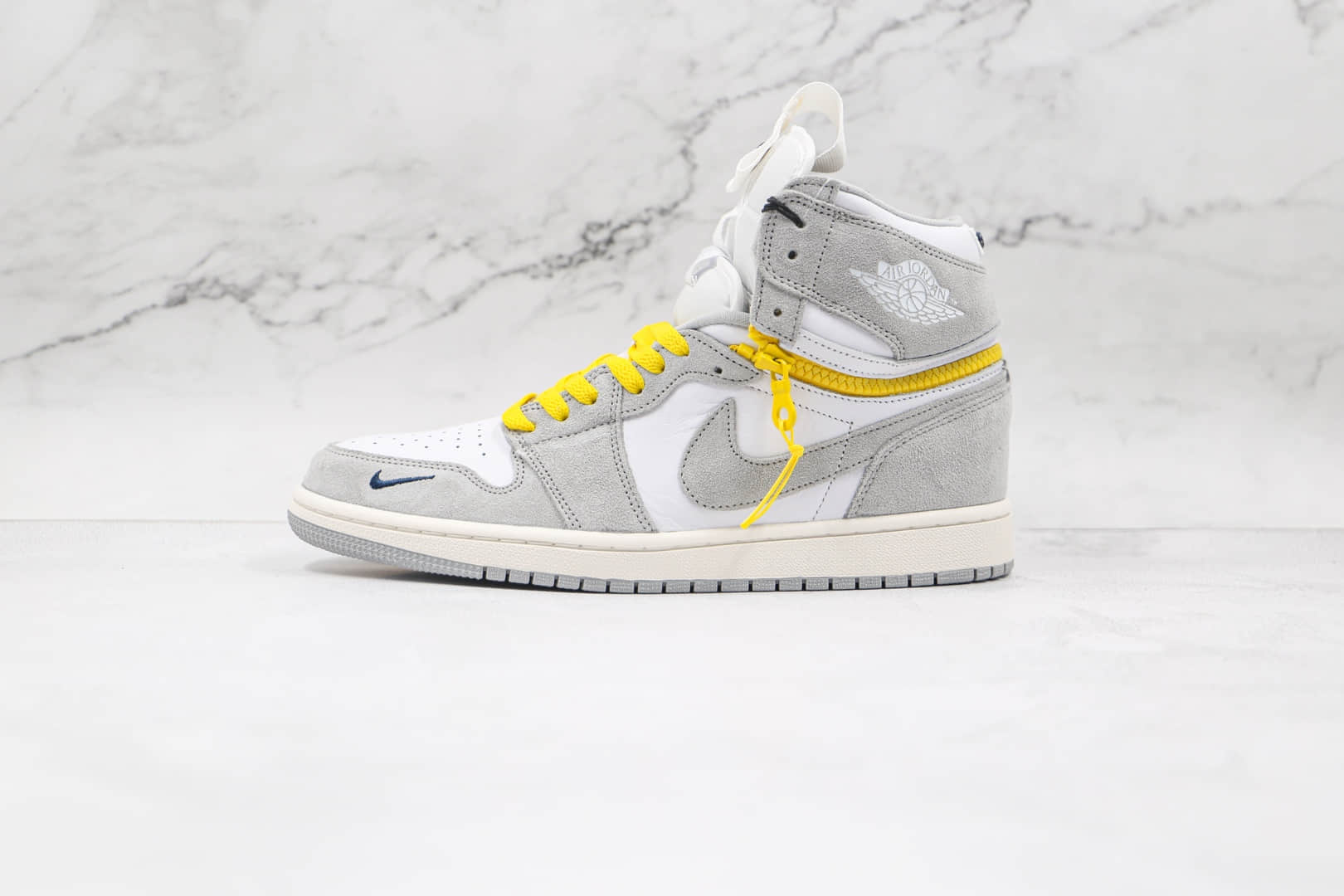 乔丹Air Jordan 1 High Switch Light Smoke Grey纯原版本高帮AJ1拉链款浅烟灰色板鞋原档案数据开发 (ID:64089) - 图片1
