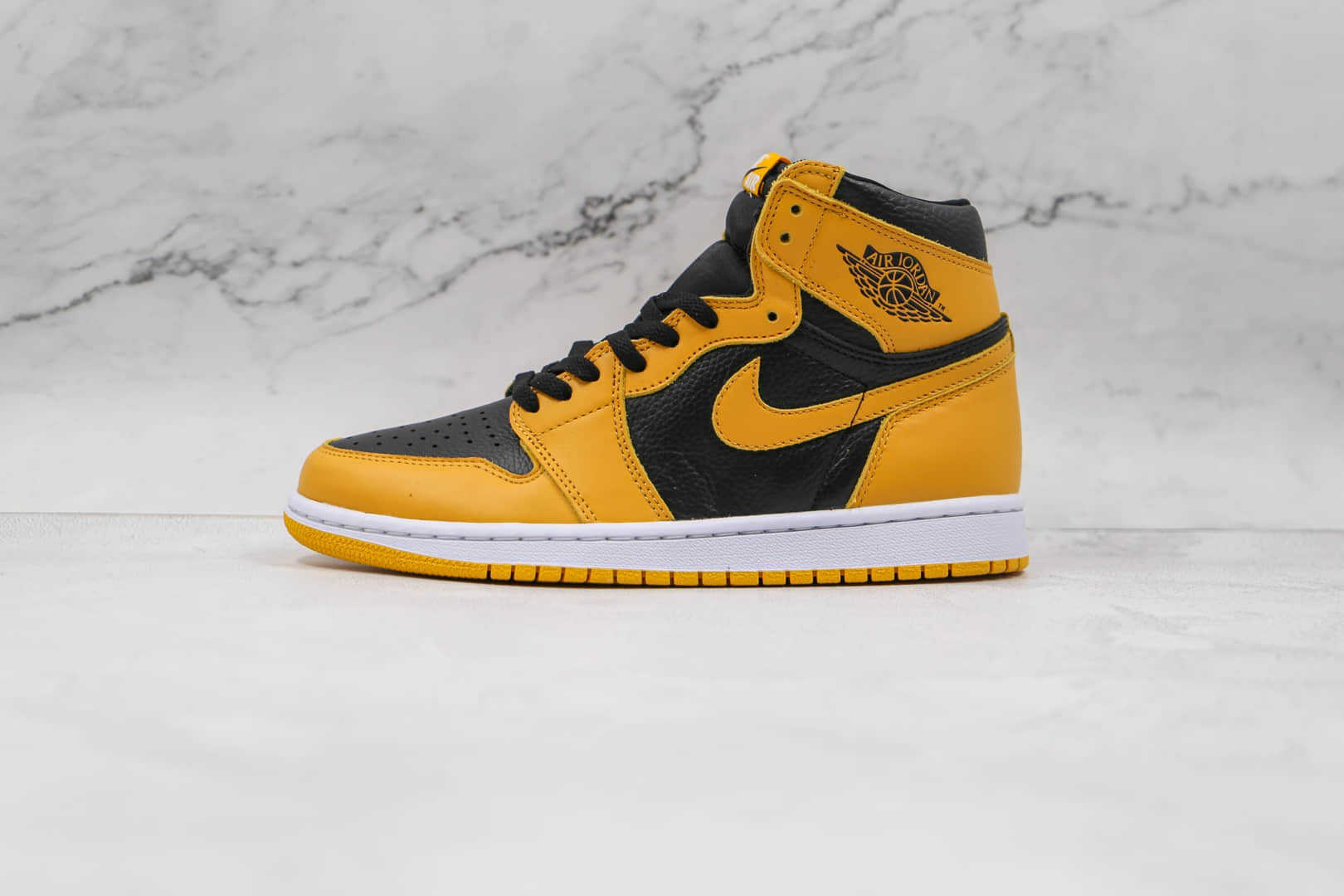 乔丹Air Jordan 1 High OG Pollen纯原版本高帮AJ1黑黄麂皮原档案数据开发 (ID:64127) - 图片1
