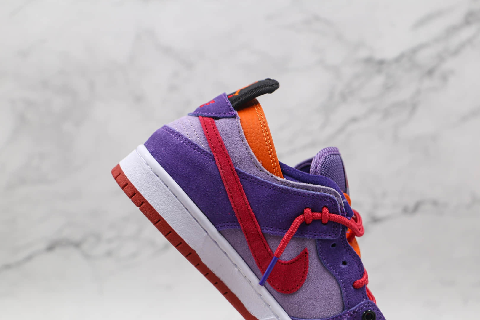 耐克Nike Dunk Low Plum纯原版本低帮OW联名款SB DUNK树莓紫板鞋原楦头纸板打造 货号:BQ6817-100
