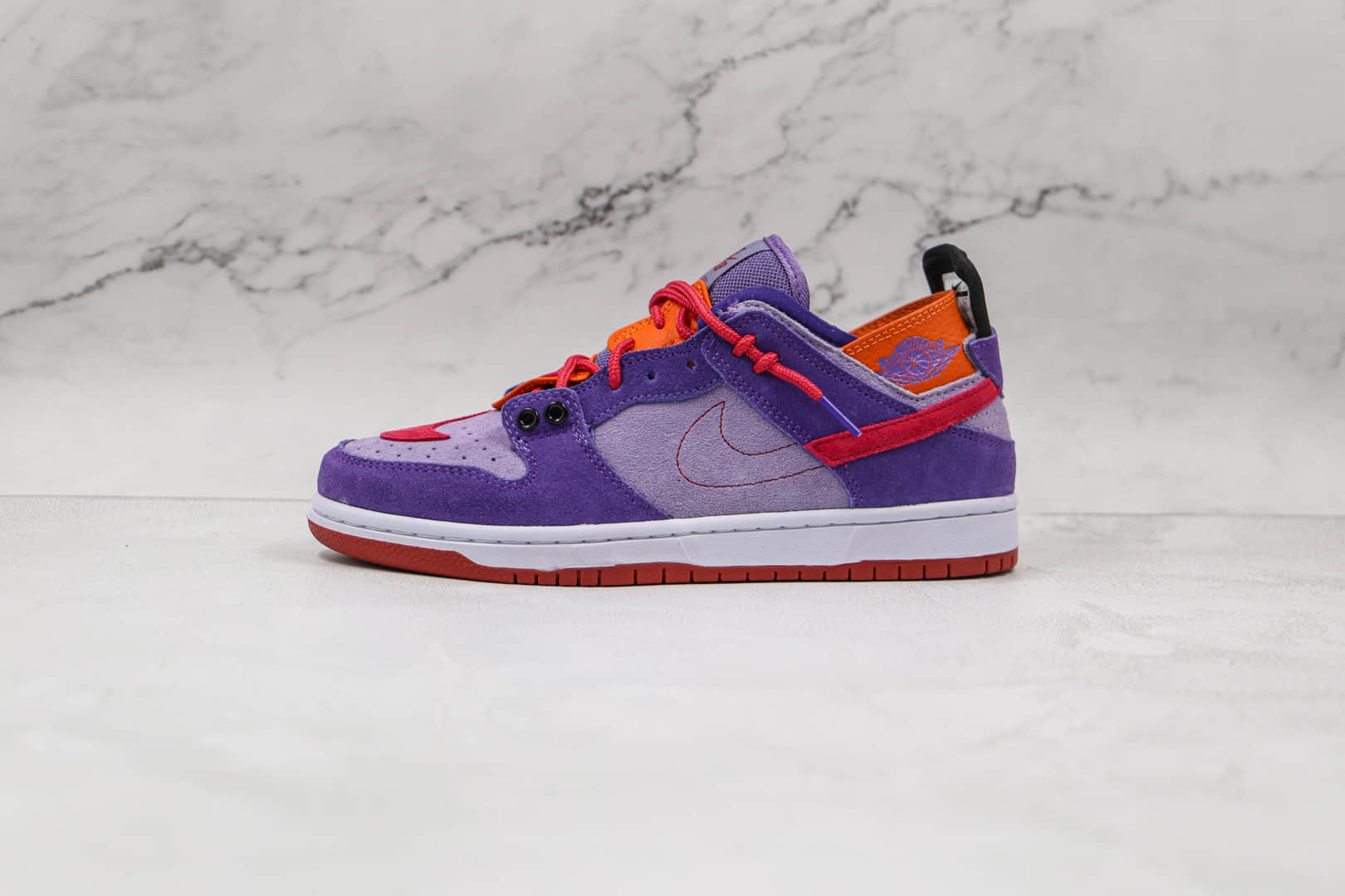 耐克Nike Dunk Low Plum纯原版本低帮OW联名款SB DUNK树莓紫板鞋原楦头纸板打造 货号:BQ6817-100