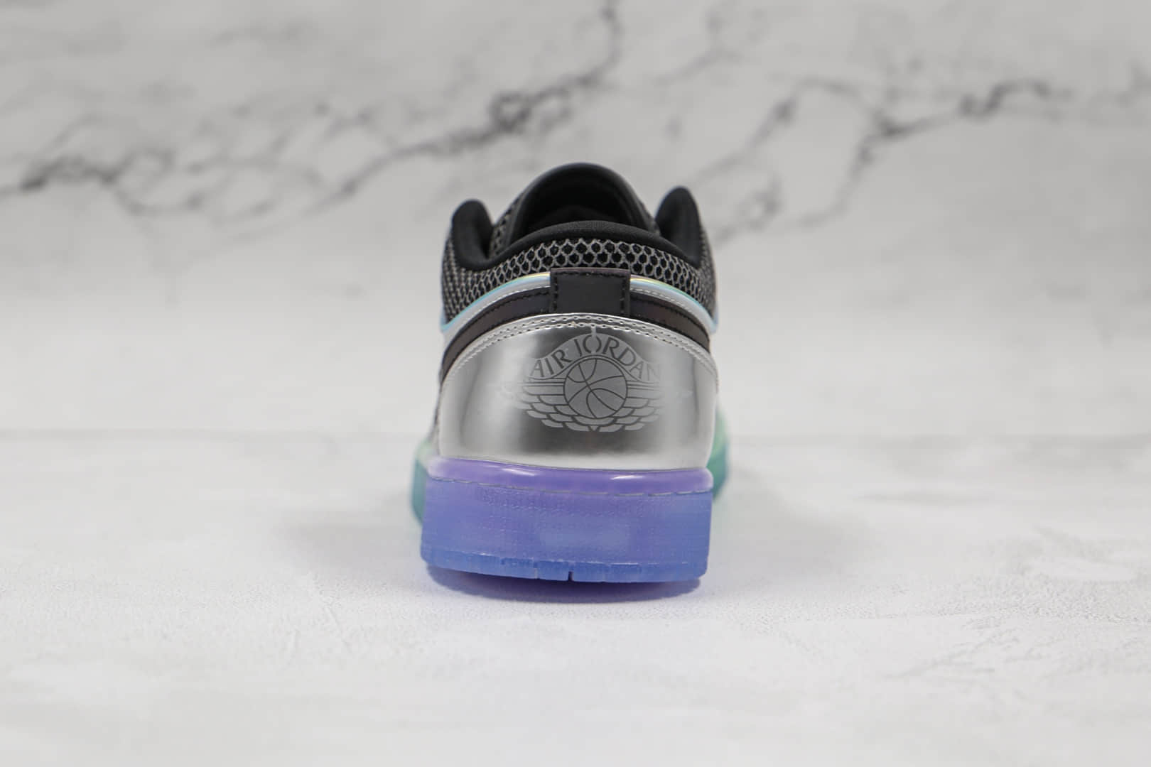 乔丹Air Jordan 1 Low SE纯原版本低帮AJ1金属银渐变水晶底板鞋原鞋开模一比一打造 货号:DJ5199-109