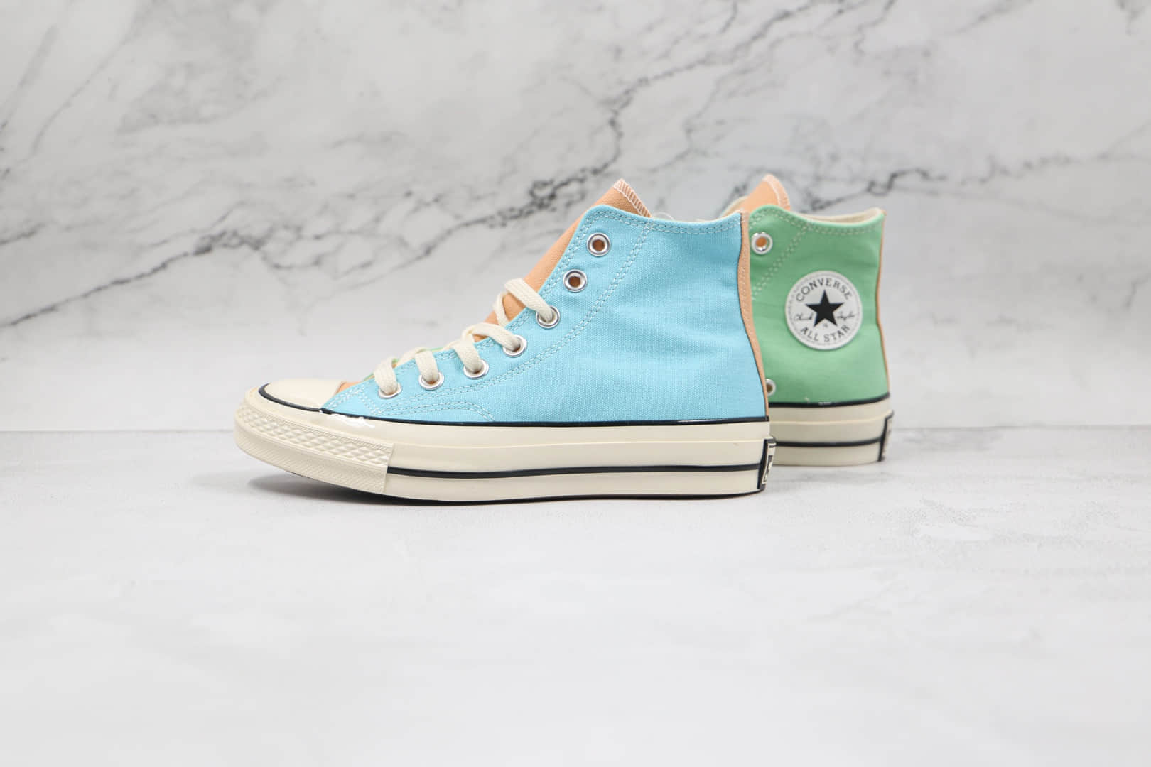 匡威Converse Chuck 70s公司级版本高帮1970S夏日冰淇淋绿蓝粉撞色硫化板鞋原楦头纸板打造 (ID:64326) - 图片1