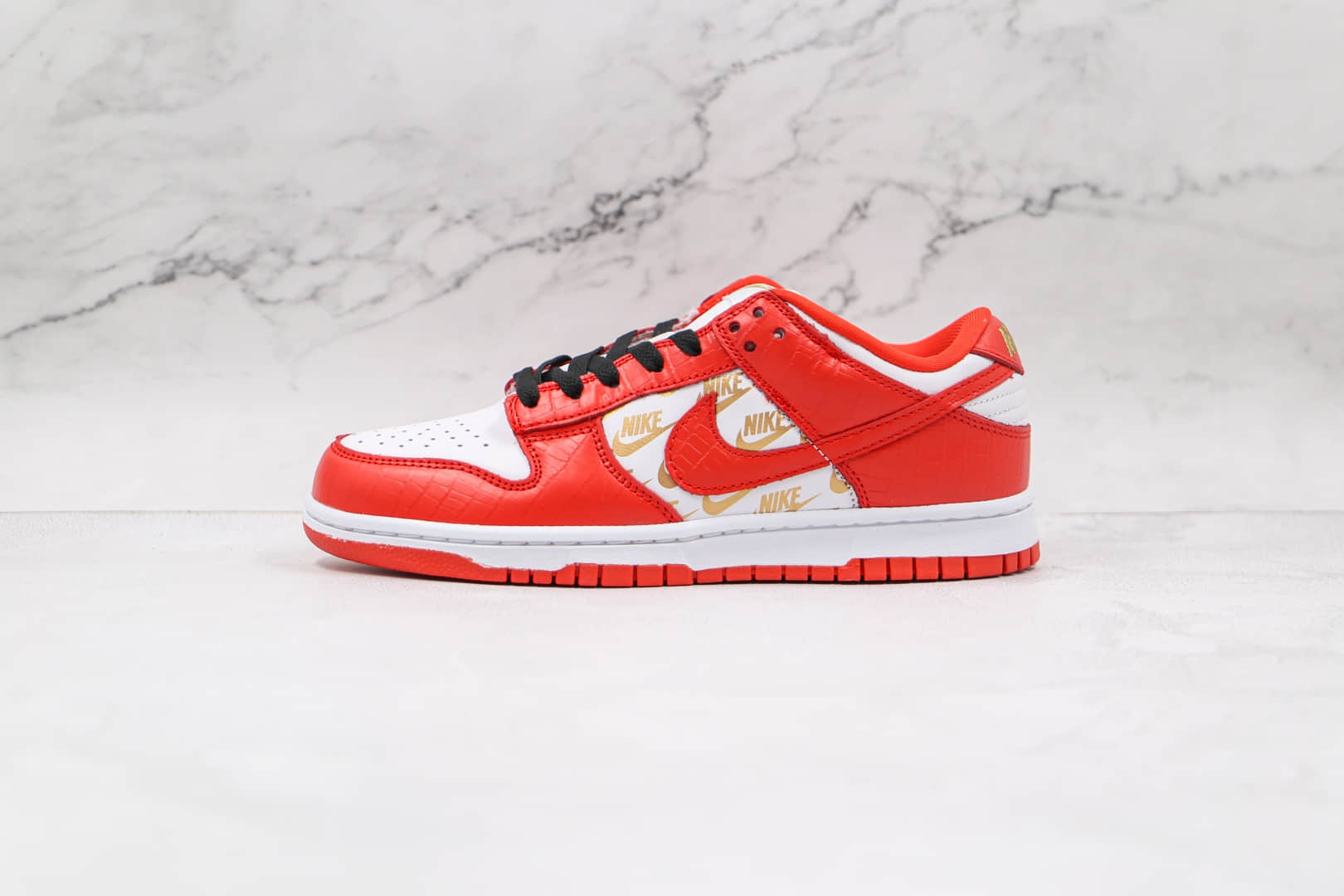 耐克Nike SB Dunk Low Stars Royal Blue x Supreme联名款纯原版本低帮SB DUNK白红色Nike印花板鞋内置气垫 (ID:64361) - 图片1