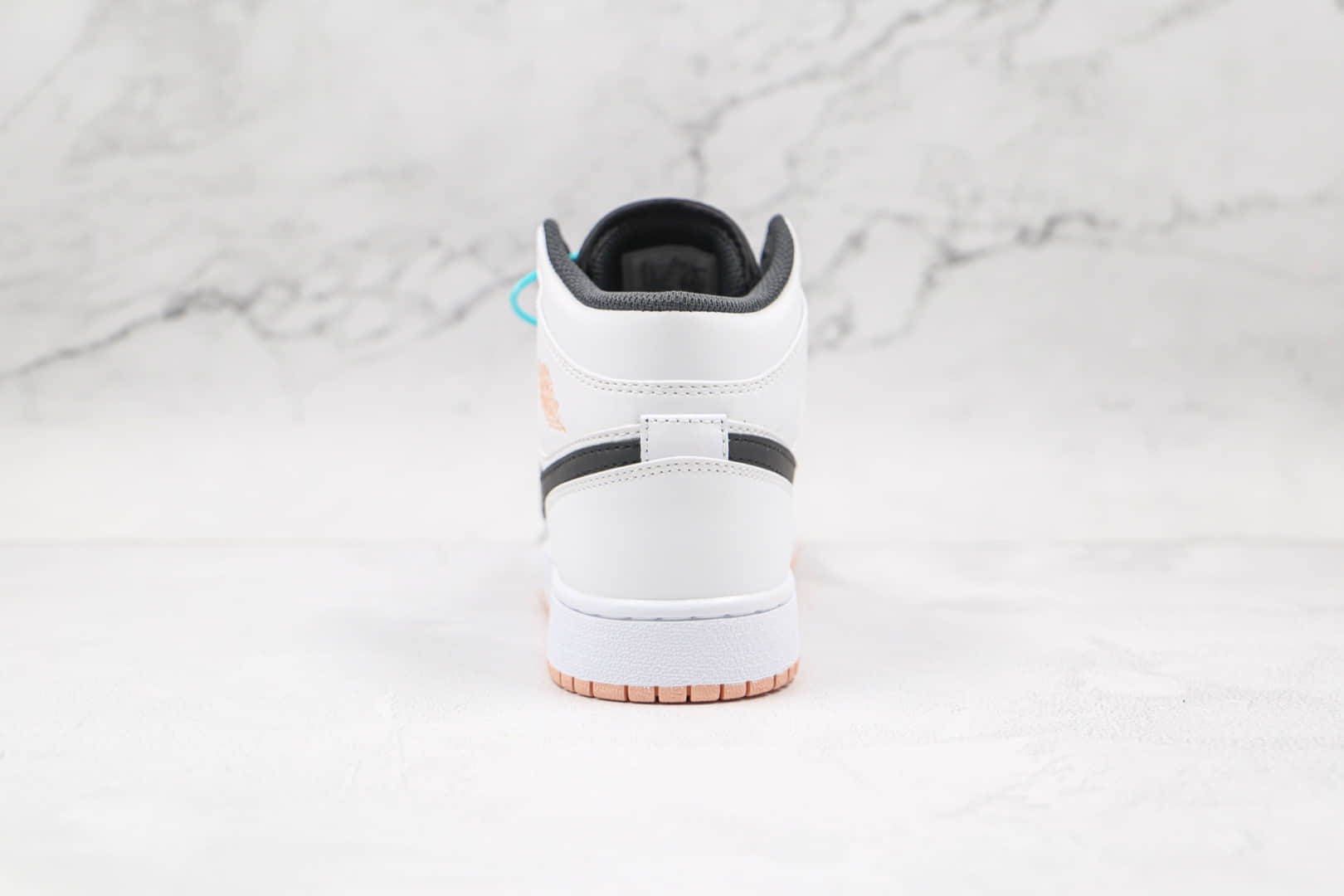 乔丹Air Jordan 1 Mid GS Arctic Orange纯原版本中帮AJ1北极橙板鞋原档案数据开发 货号:554725-180