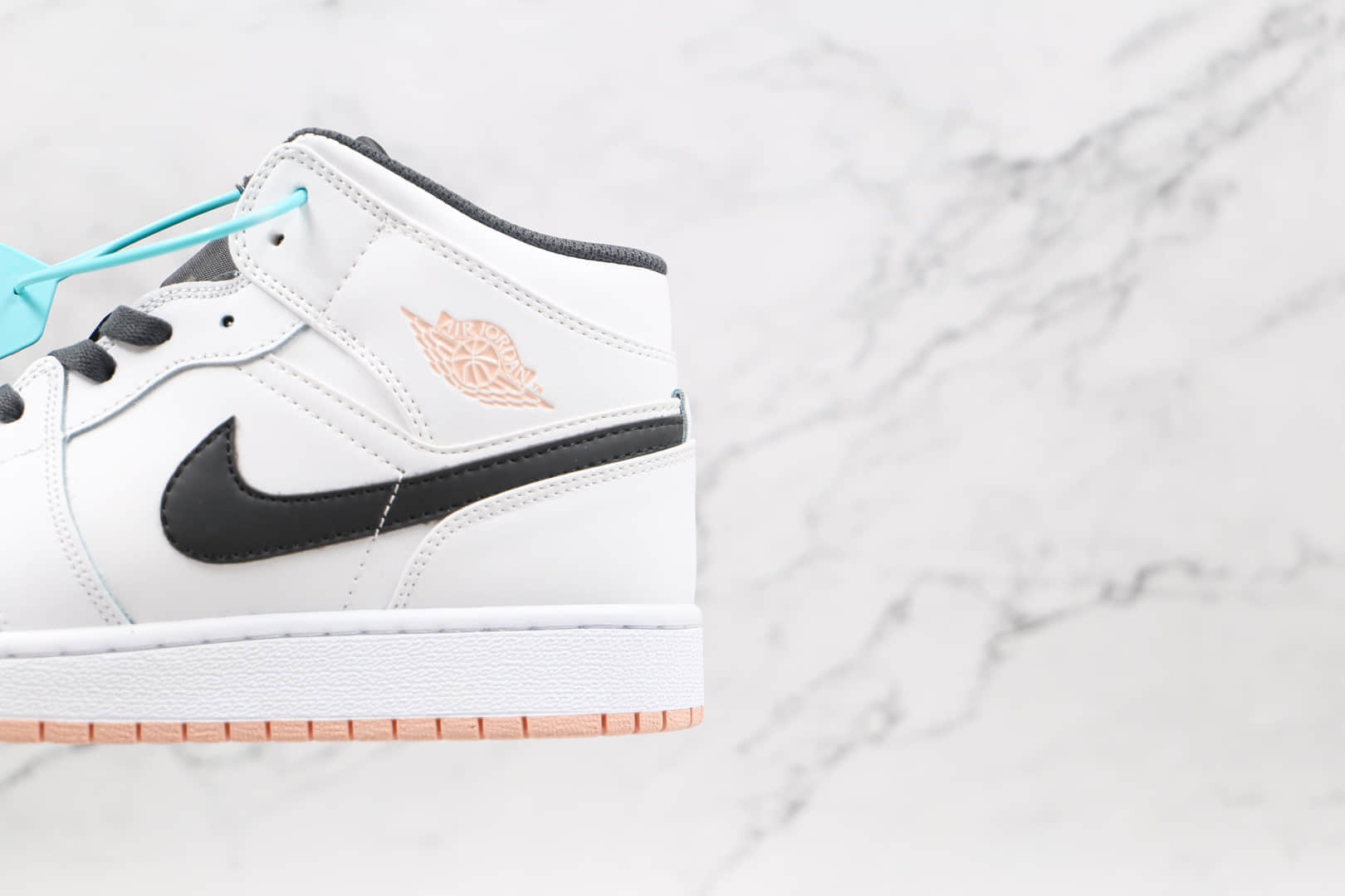 乔丹Air Jordan 1 Mid GS Arctic Orange纯原版本中帮AJ1北极橙板鞋原档案数据开发 货号:554725-180