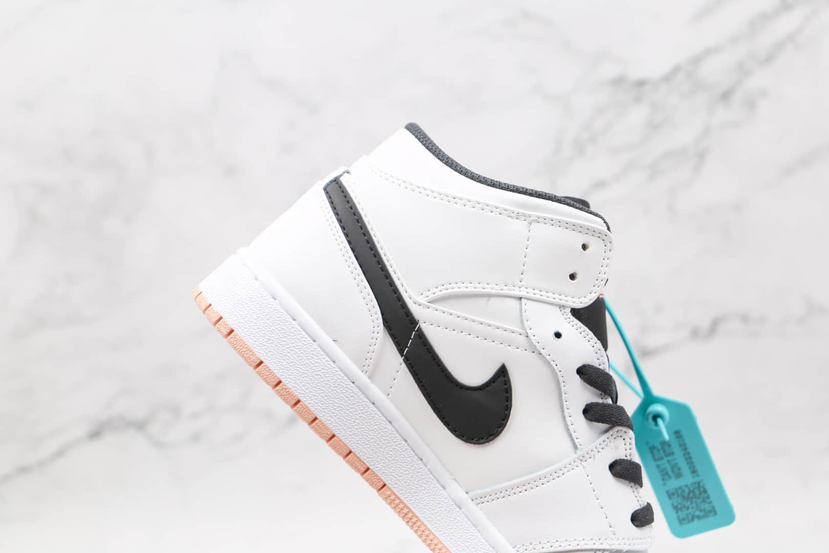 乔丹Air Jordan 1 Mid GS Arctic Orange纯原版本中帮AJ1北极橙板鞋原档案数据开发 货号:554725-180