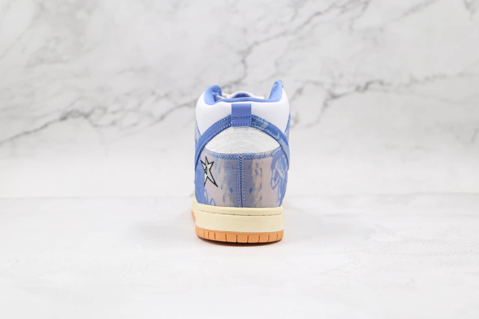 耐克Nike SB Dunk High x Carpet Company联名款纯原版本高帮SB DUNK白蓝地毯刮刮乐板鞋原楦头纸板打造 货号:CV1677-100