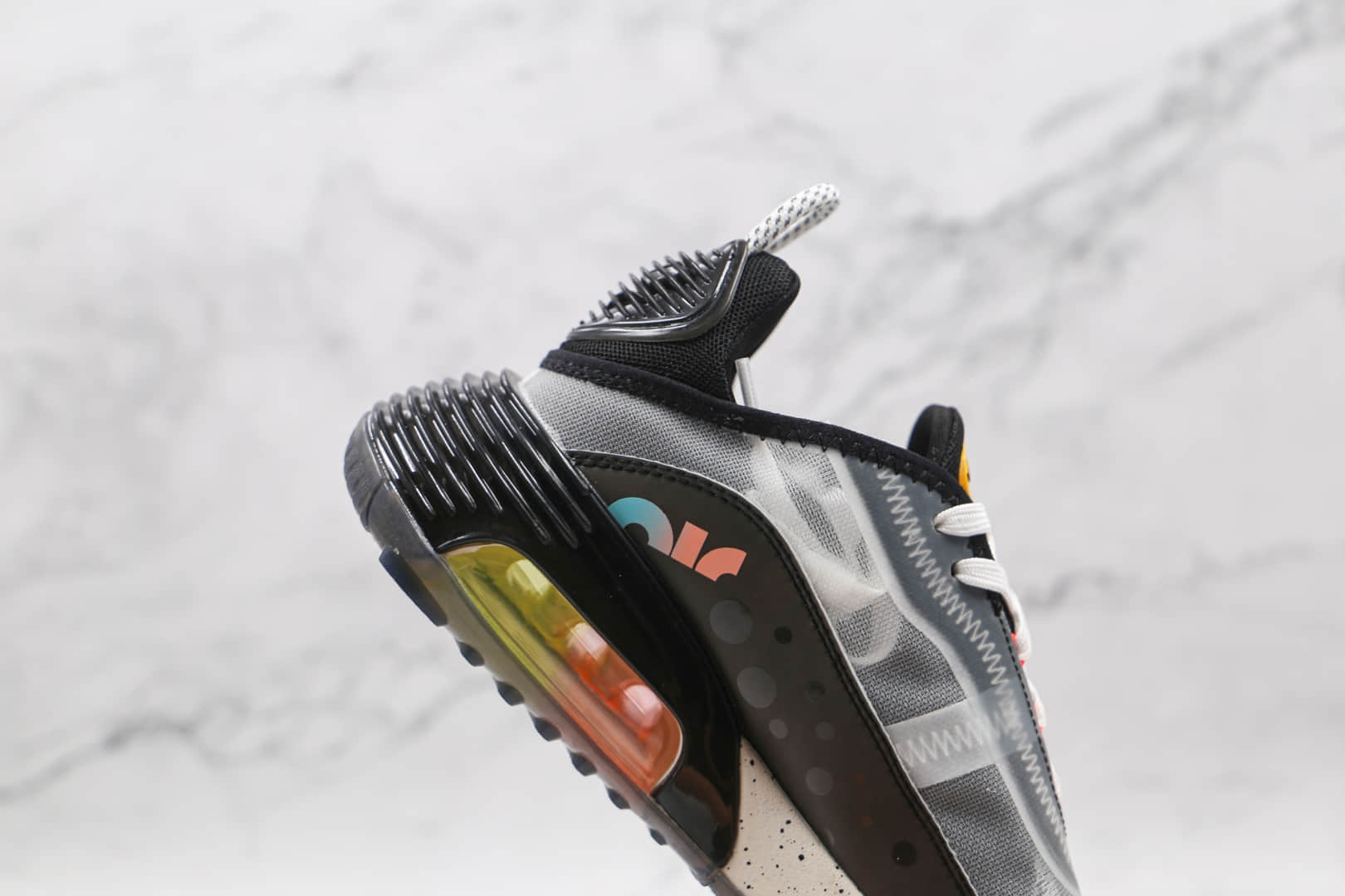 耐克Nike Air Max 90纯原版本网面彩虹Max2090波点灰黑粉色气垫鞋原楦头纸板打造 货号:DD8497-160