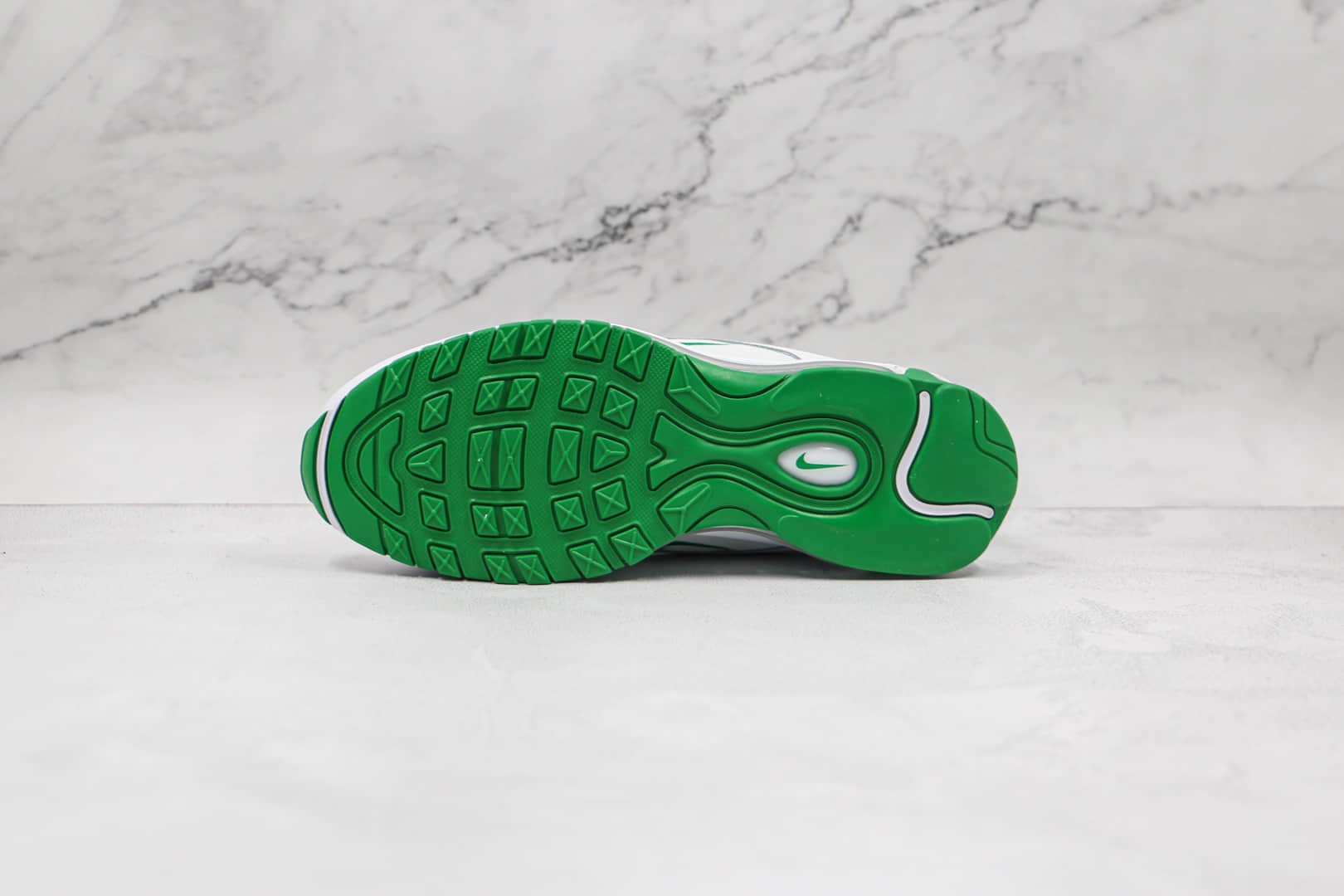 耐克Nike Air Max 97纯原版本白绿色低帮Max97气垫鞋原楦头纸板打造 货号:DH0271-100