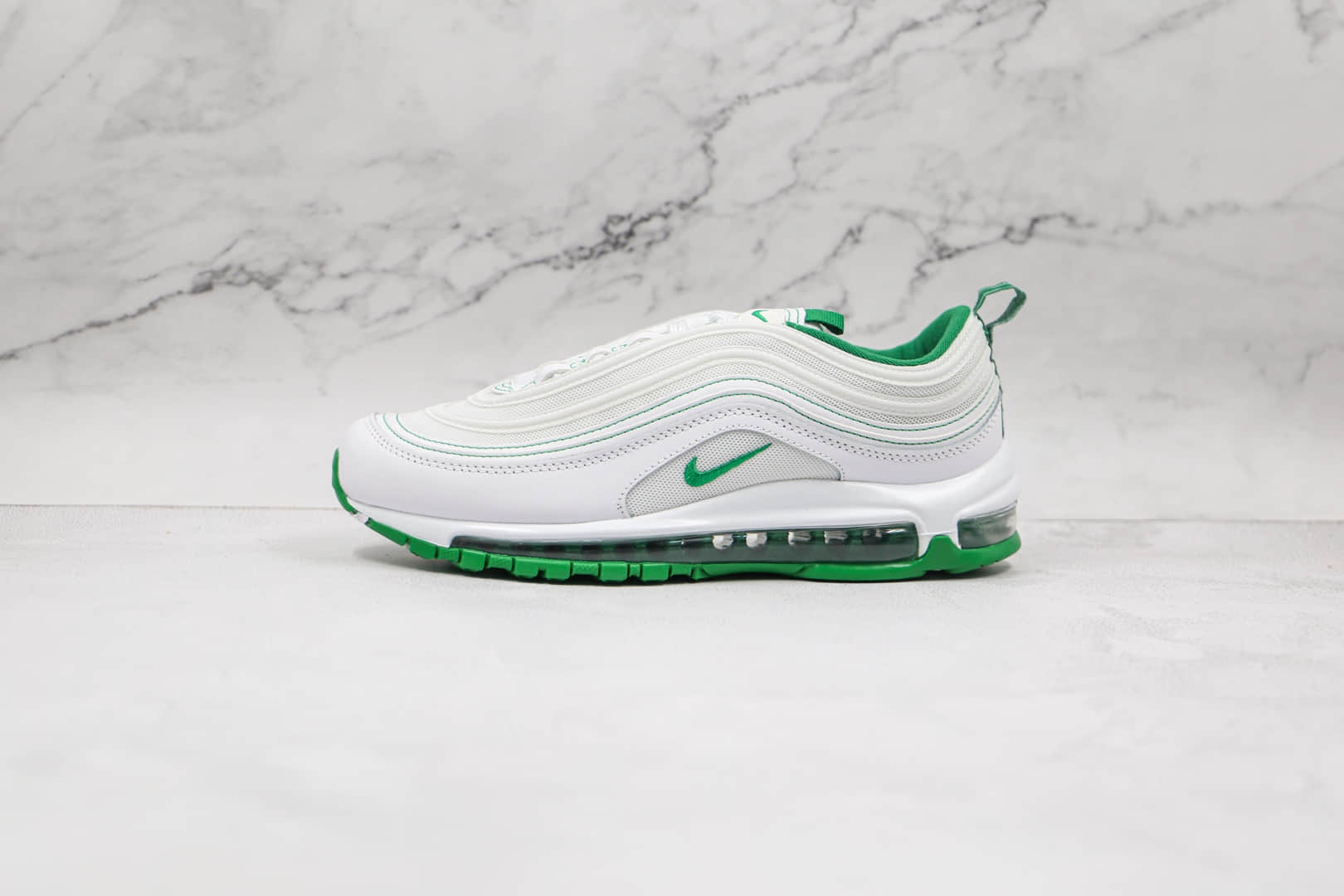 耐克Nike Air Max 97纯原版本白绿色低帮Max97气垫鞋原楦头纸板打造 货号:DH0271-100