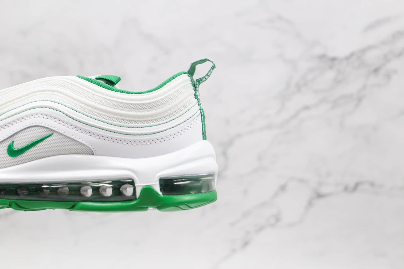 耐克Nike Air Max 97纯原版本白绿色低帮Max97气垫鞋原楦头纸板打造 货号:DH0271-100