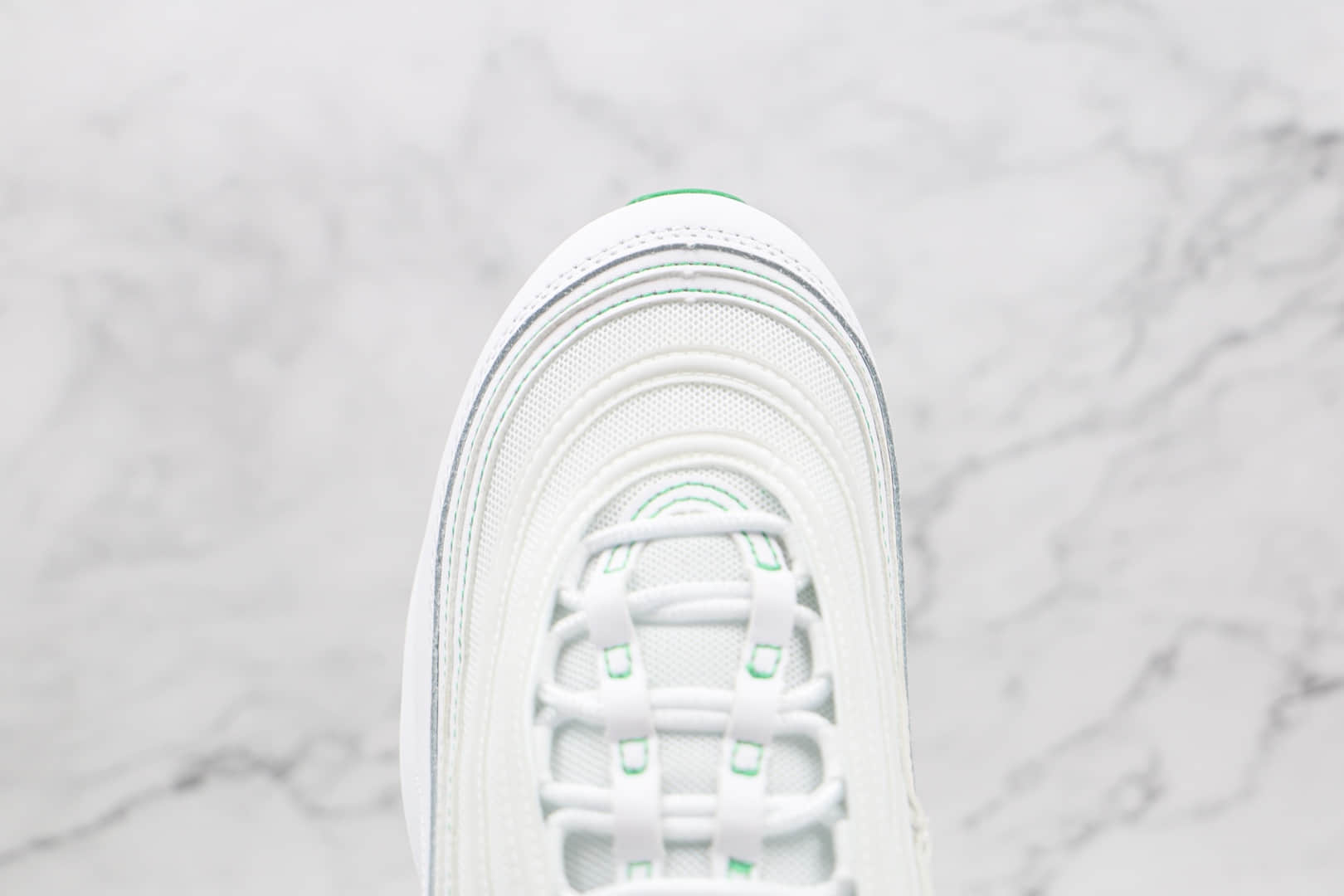 耐克Nike Air Max 97纯原版本白绿色低帮Max97气垫鞋原楦头纸板打造 货号:DH0271-100