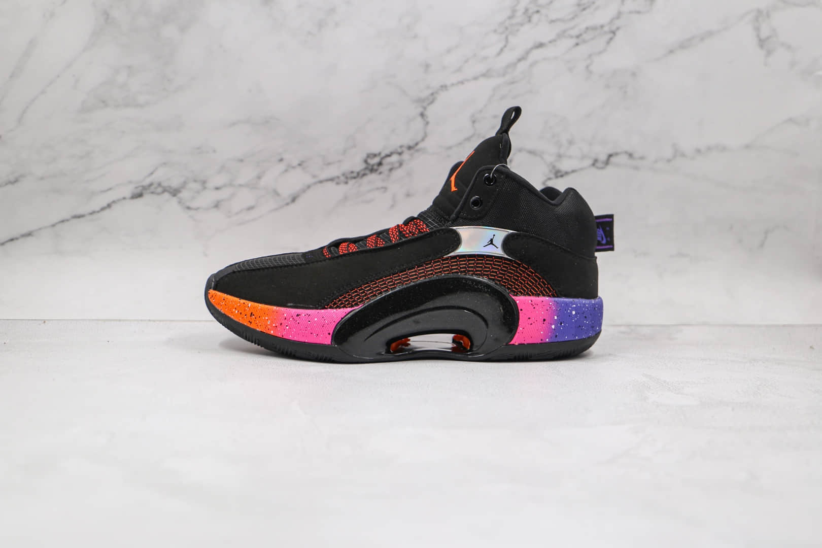 乔丹Air Jordan 35 With Sunset Gradient Soles纯原版本黑橙日落AJ35彩虹篮球鞋内置ZOOM气垫　货号：CQ4228-004 (ID:64632) - 图片1