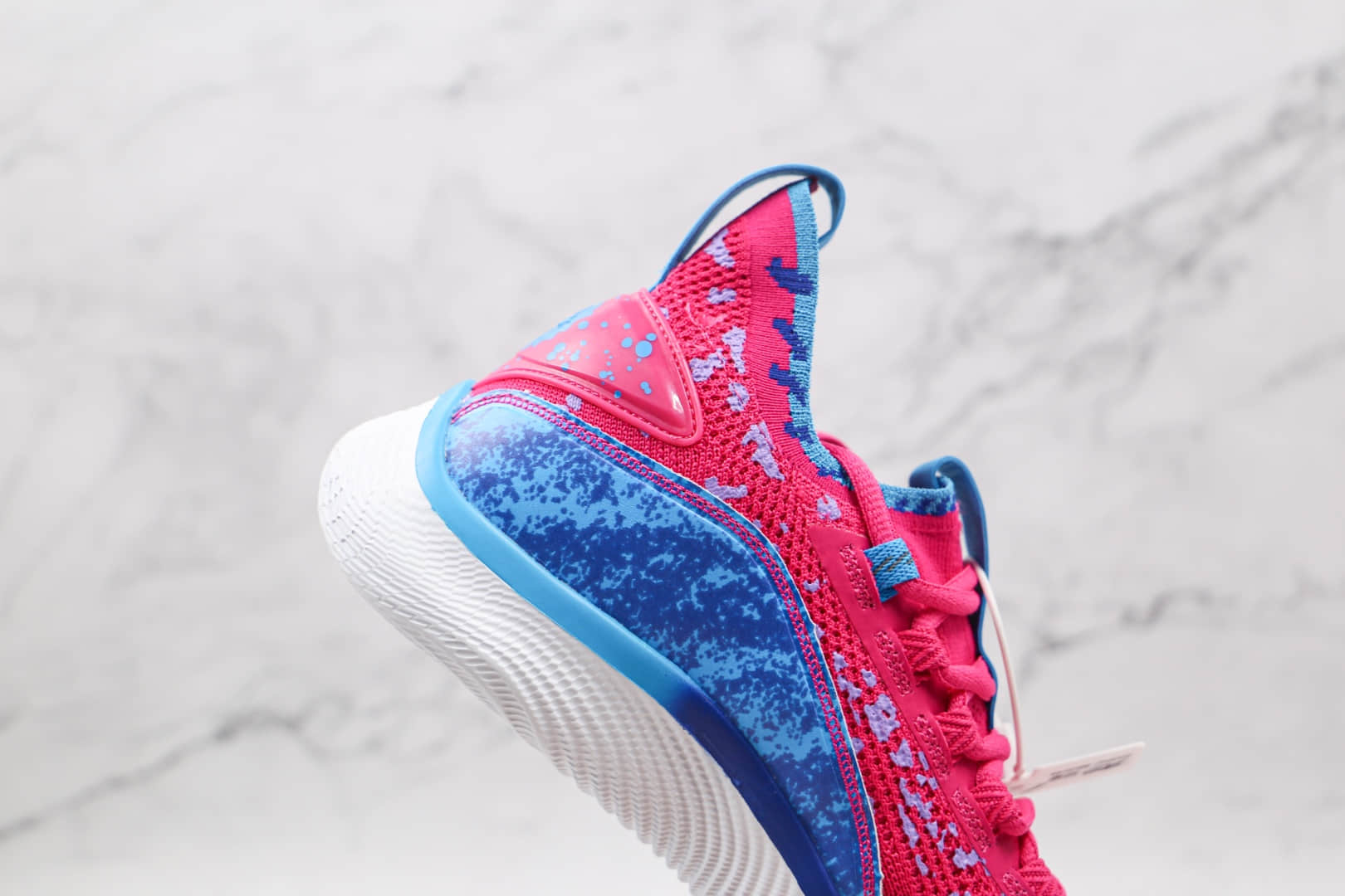 安德玛UNDER ARMOUR CURRY 8纯原版本库里8代粉红蓝色篮球鞋原档案数据开发 货号:3024694-603