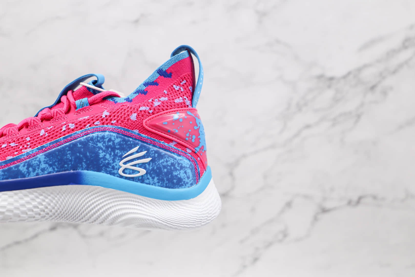 安德玛UNDER ARMOUR CURRY 8纯原版本库里8代粉红蓝色篮球鞋原档案数据开发 货号:3024694-603