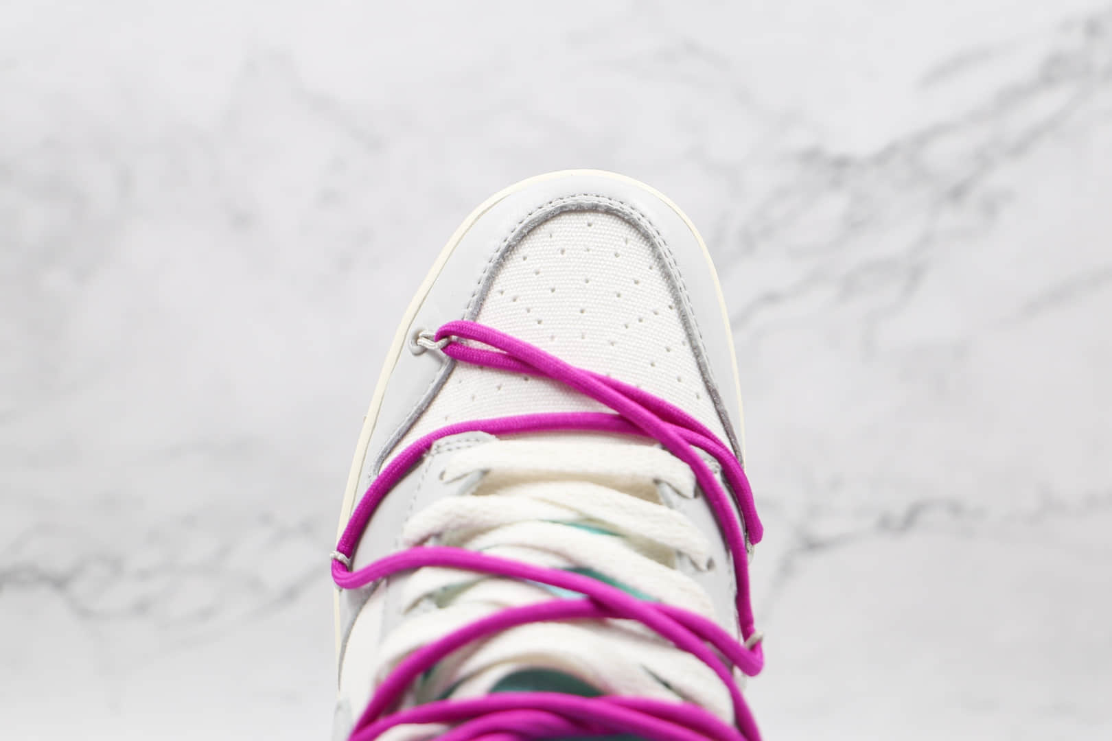 耐克Nike SB Dunk x OFF-WHITE联名款纯原版本低帮SB DUNK白灰色板鞋内置后跟Zoom气垫 货号:DM1602-100