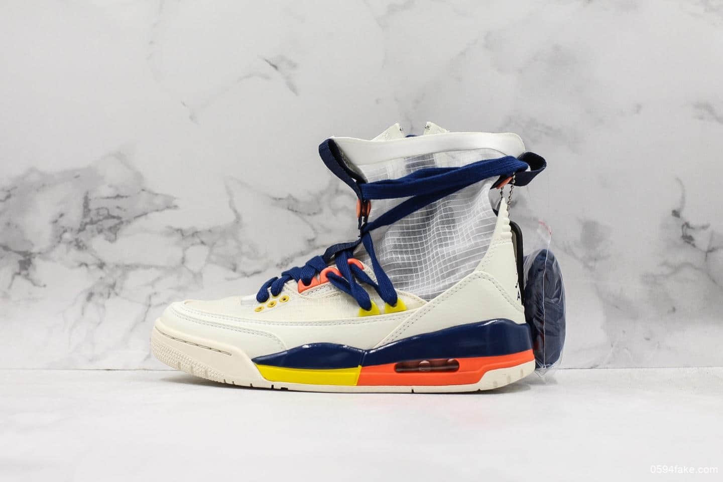 耐克Nike Air Jordan 3 RTR EXP Lite公司级AJ3白蓝配色透明蝉翼休闲穿搭文化篮球中筒靴 (ID:6487) - 图片1