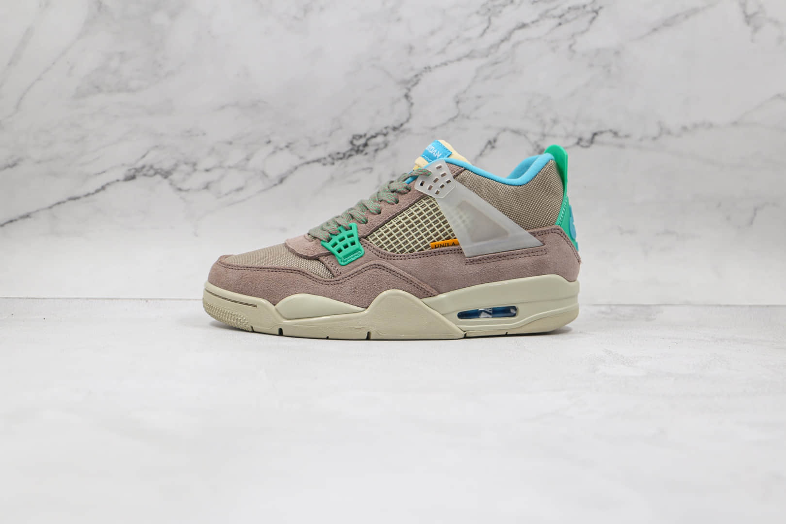 乔丹Air Jordan 4 Taupe Haze x Union洛杉矶联名款纯原版本AJ4灰褐色原楦头纸板打造 (ID:64922) - 图片1
