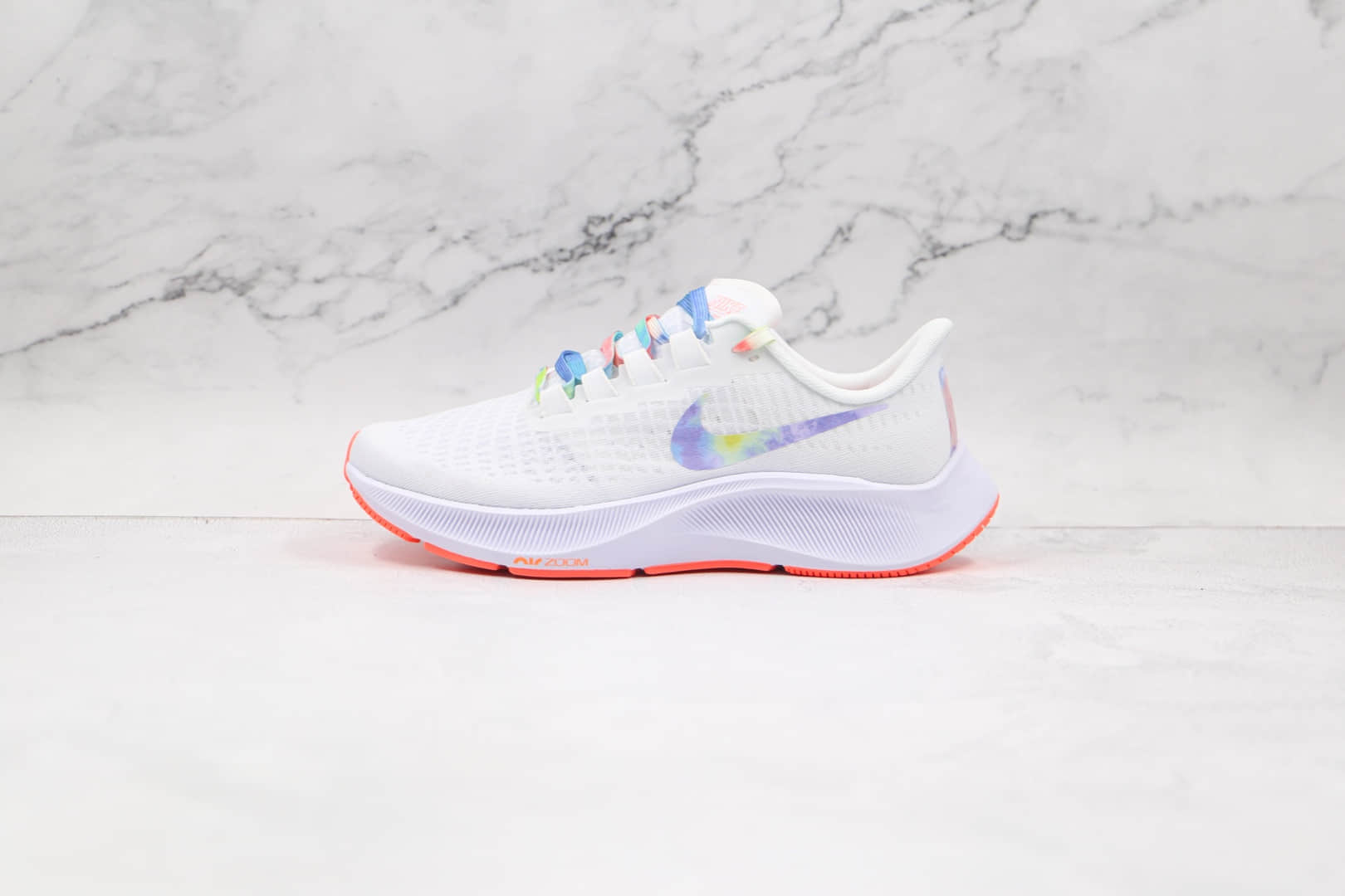 耐克NIKE AIR ZOOM PEGASUS 7X纯原版本登月7代白色彩虹钩马拉松跑步鞋原盒原标 (ID:65001) - 图片1