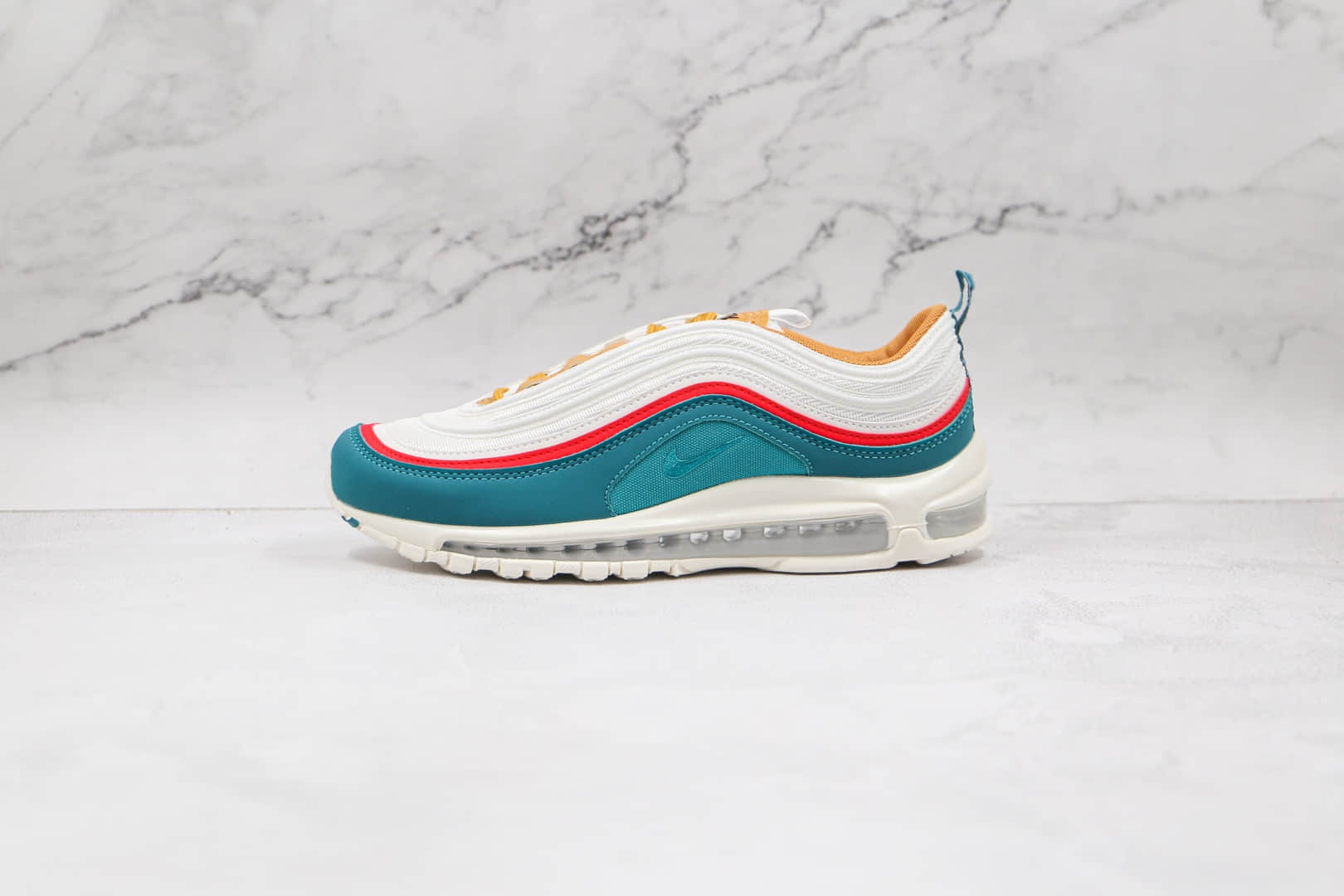 耐克Nike Air Max 97 OG纯原版本白红绿3M反光Max97子弹头气垫鞋内置原厂气垫 (ID:65027) - 图片1