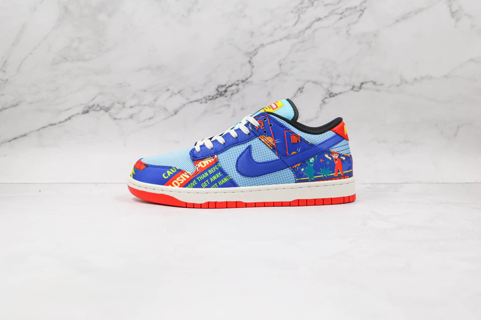 耐克Nike Dunk Low Firecracker纯原版本低帮SB DUNK蓝红鞭炮刮刮乐板鞋原档案数据开发 (ID:65052) - 图片1