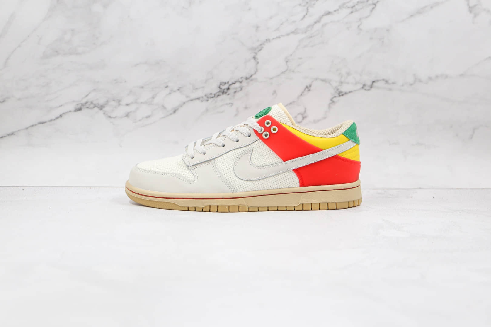 耐克Nike Air Zoom Dunkesto纯原版本低帮DUNK白灰红色平色陈奕迅同款板鞋原档案数据开发 货号:316272-201