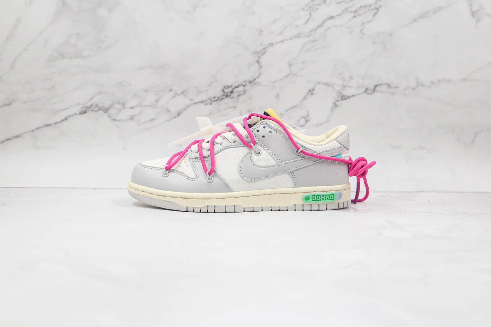 耐克Nike Dunk Low x OFF-WHITE x Futura三方联名款纯原版本低帮SB DUNK灰白紫色板鞋原盒原标 货号:DM1602-106