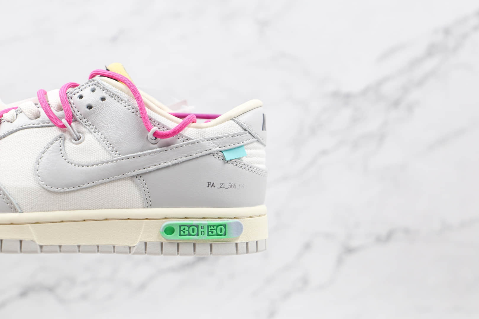 耐克Nike Dunk Low x OFF-WHITE x Futura三方联名款纯原版本低帮SB DUNK灰白紫色板鞋原盒原标 货号:DM1602-106