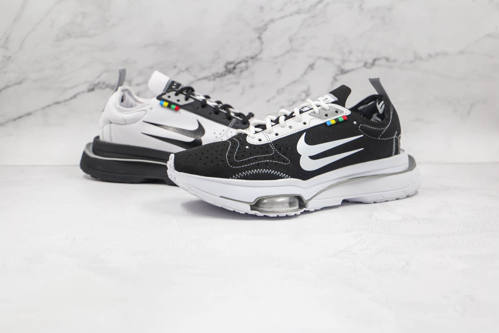 耐克Nike Air Zoom Type N.354公司级版本华夫跑鞋解构老爹鞋白黑鸳鸯双钩原楦打造 (ID:65398) - 图片1