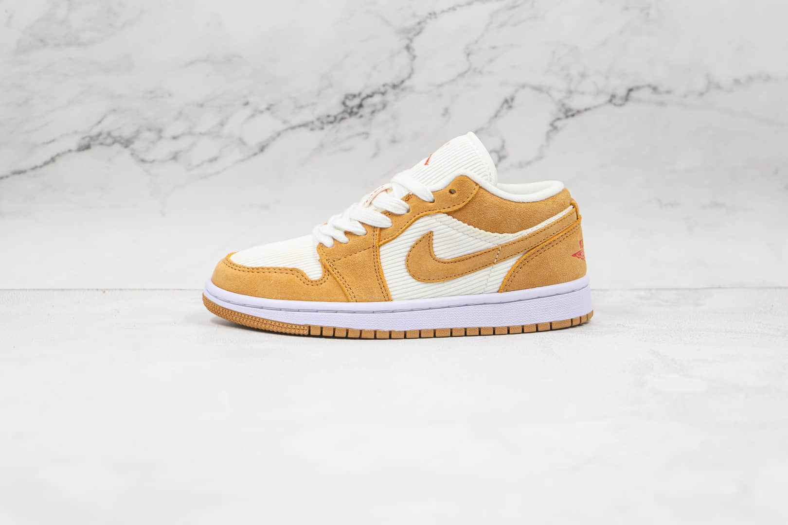 乔丹Air Jordan 1 Low纯原版本低帮AJ1米白黄灯芯绒市售最高版本 (ID:65482) - 图片1
