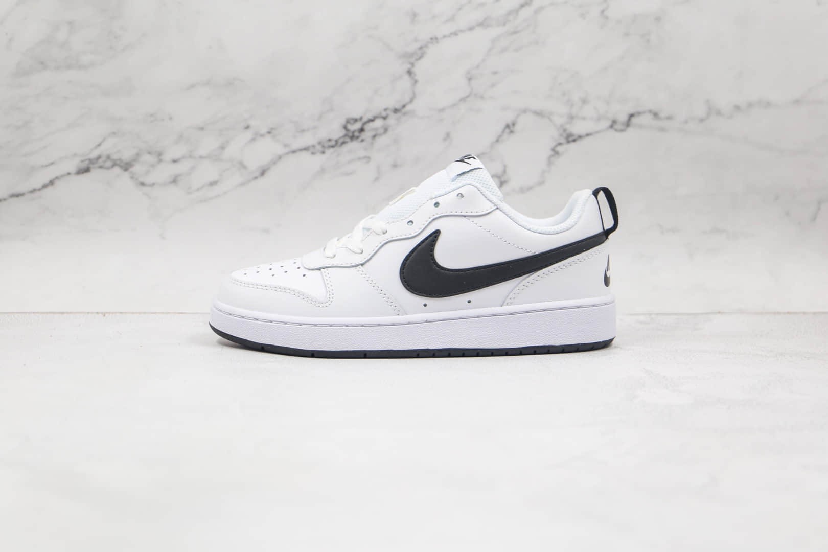 耐克Nike Court Borough Low 2(GS)纯原版本低帮板鞋白黑色原数据开发版型 货号:BQ5448-108