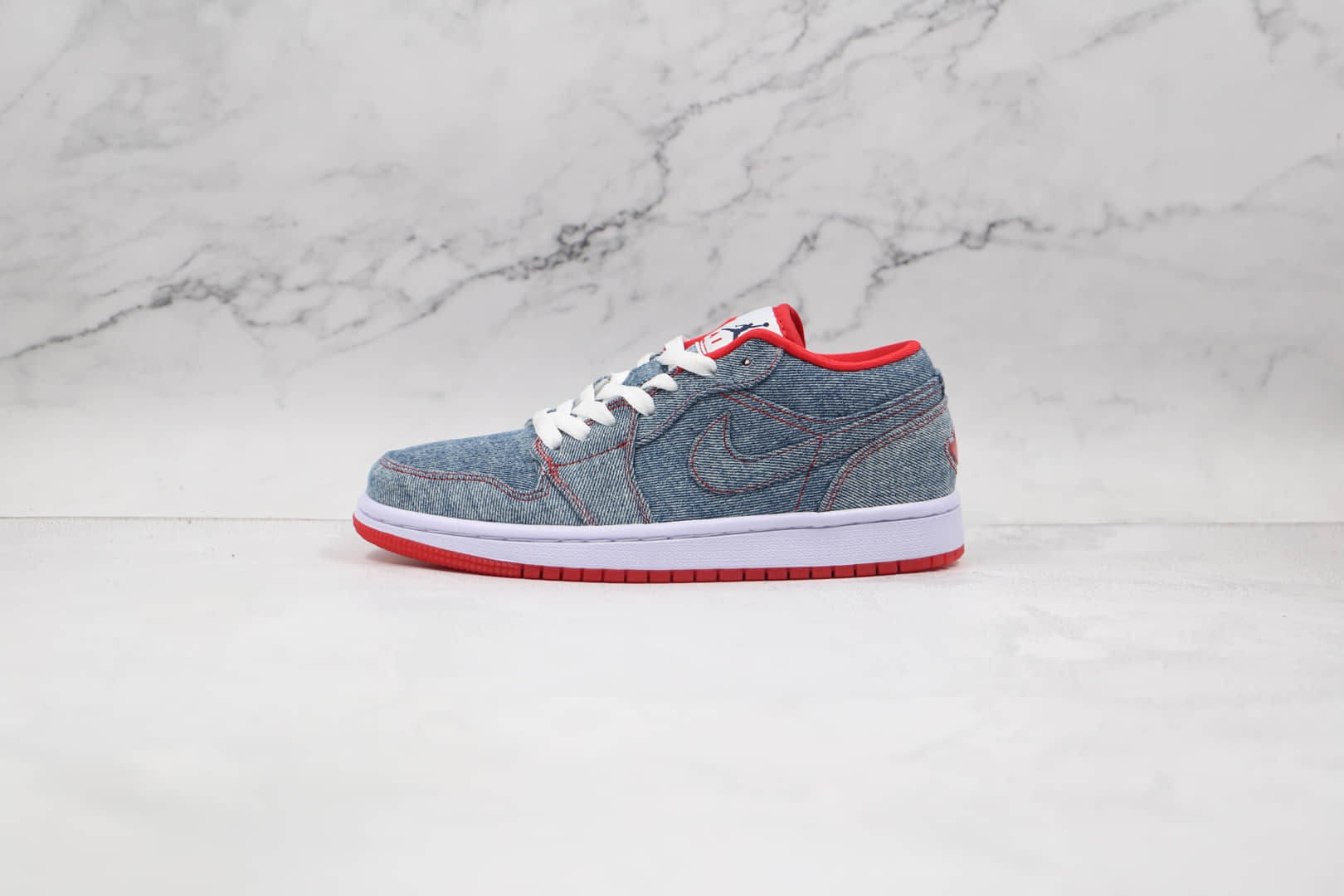 乔丹Air Jordan 1 Low纯原版本低帮AJ1牛仔红色板鞋原档案数据开发 (ID:65729) - 图片1