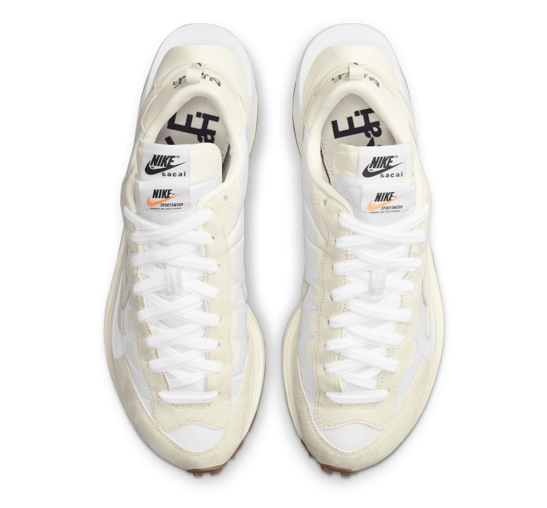 全新 sacai x Nike VaporWaffle“Sail”官图曝光!简约百搭! 货号:DD1875-100