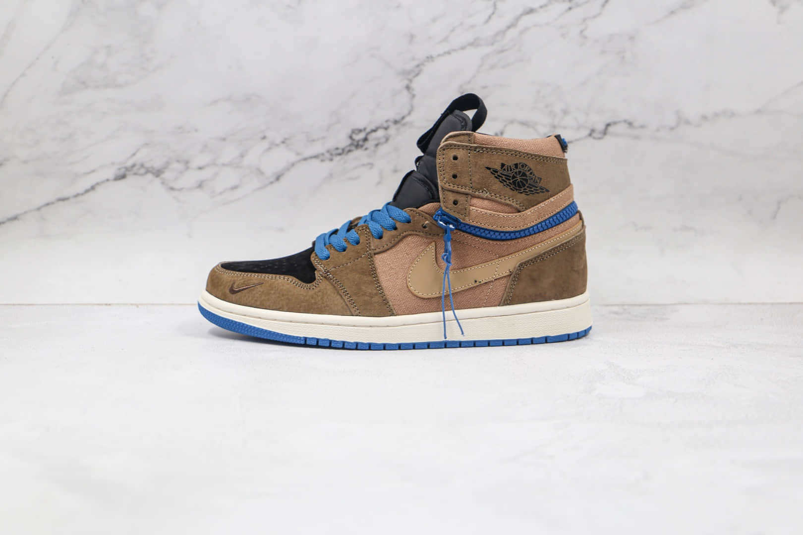 乔丹Air Jordan 1 High Switch纯原版本高帮AJ1拉链棕黑色板鞋原鞋开模一比一打造 (ID:65976) - 图片1