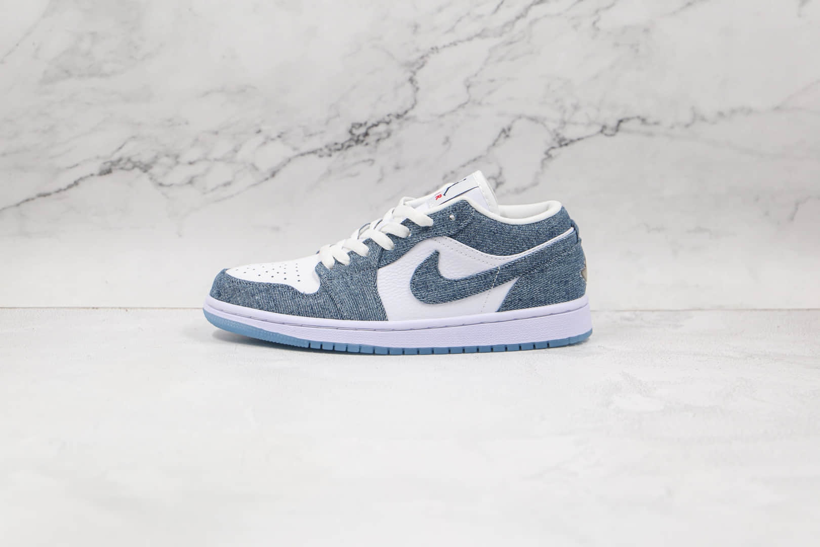 乔丹Air Jordan 1 Low纯原版本低帮AJ1牛仔生胶底板鞋原楦头纸板打造 (ID:65984) - 图片1