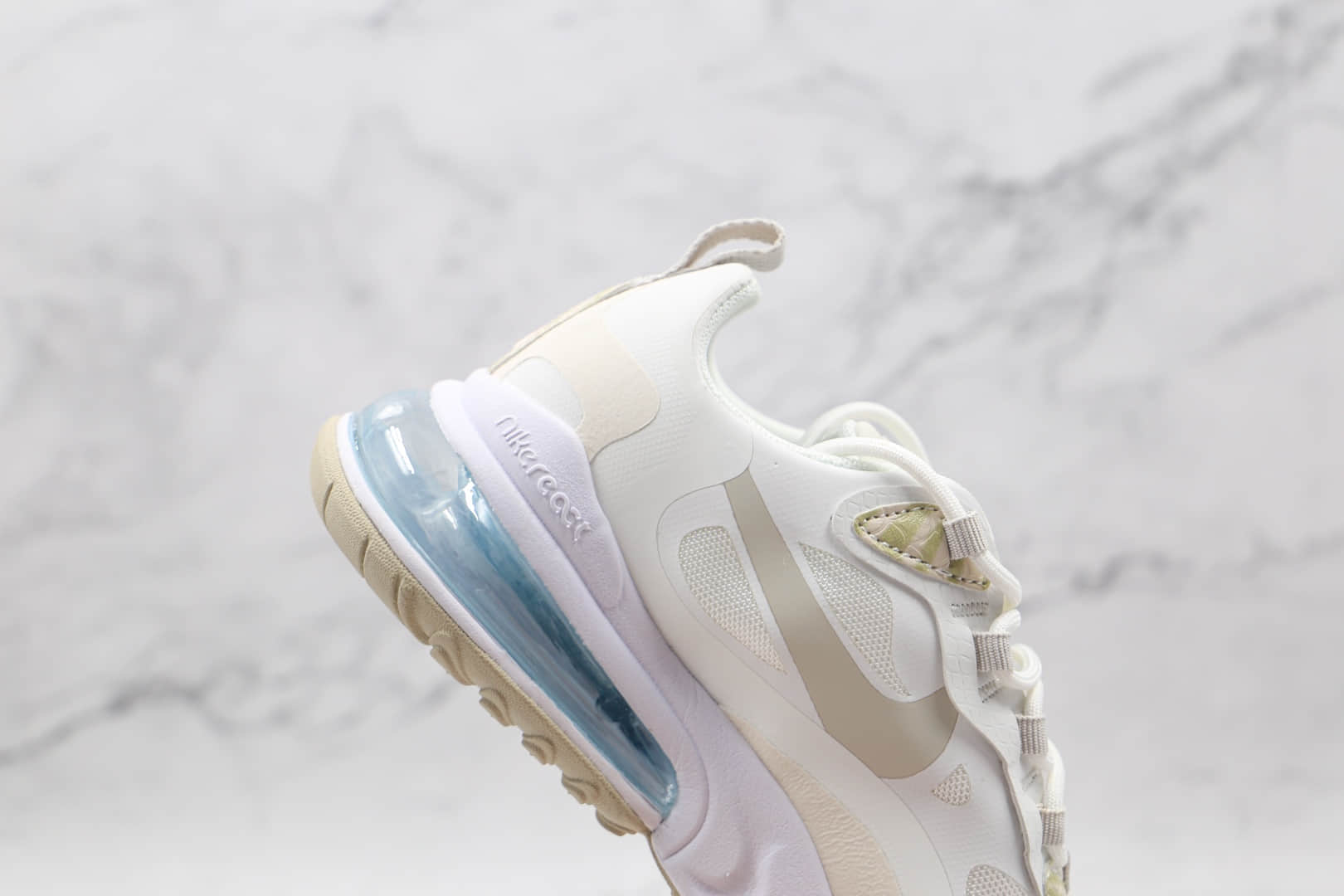 耐克Nike React Air Max 270V2纯原版本半掌气垫Max270米黄色气垫鞋原档案数据开发 货号:CV8815-100