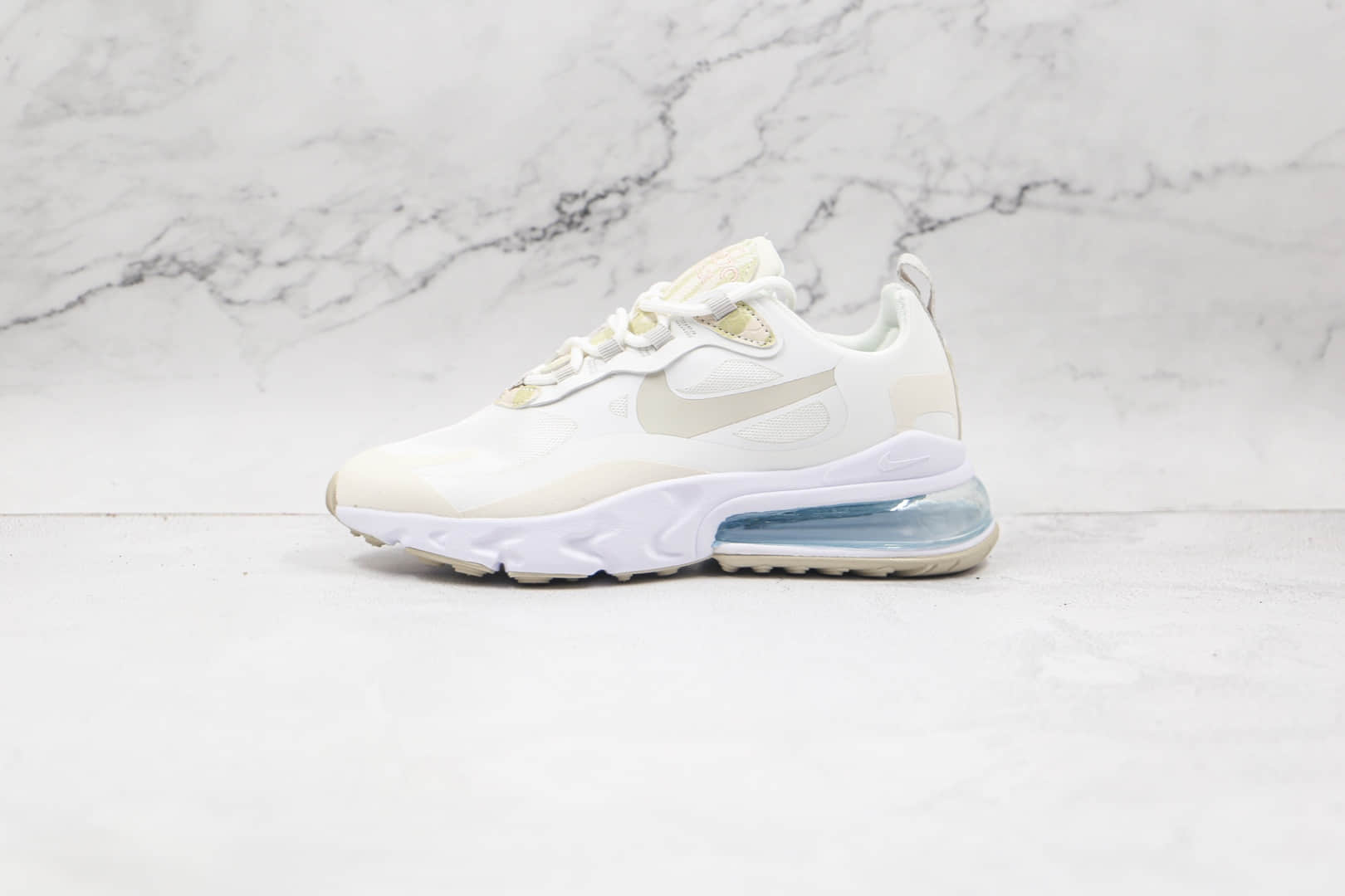 耐克Nike React Air Max 270V2纯原版本半掌气垫Max270米黄色气垫鞋原档案数据开发 货号:CV8815-100