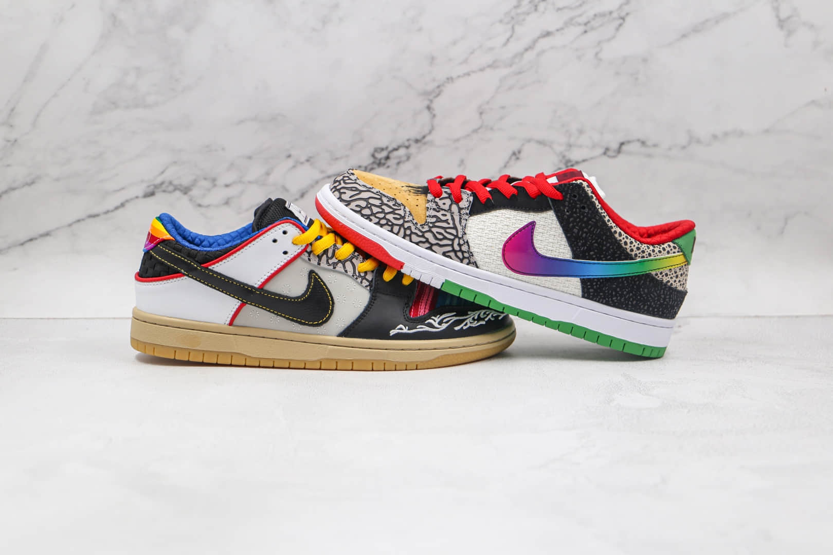 耐克Nike SB Dunk Low What The P-Rod纯原版本低帮SB DUNK保罗·罗德里格斯联名彩色拼接不对称鸳鸯板鞋原盒原标 (ID:66172) - 图片1
