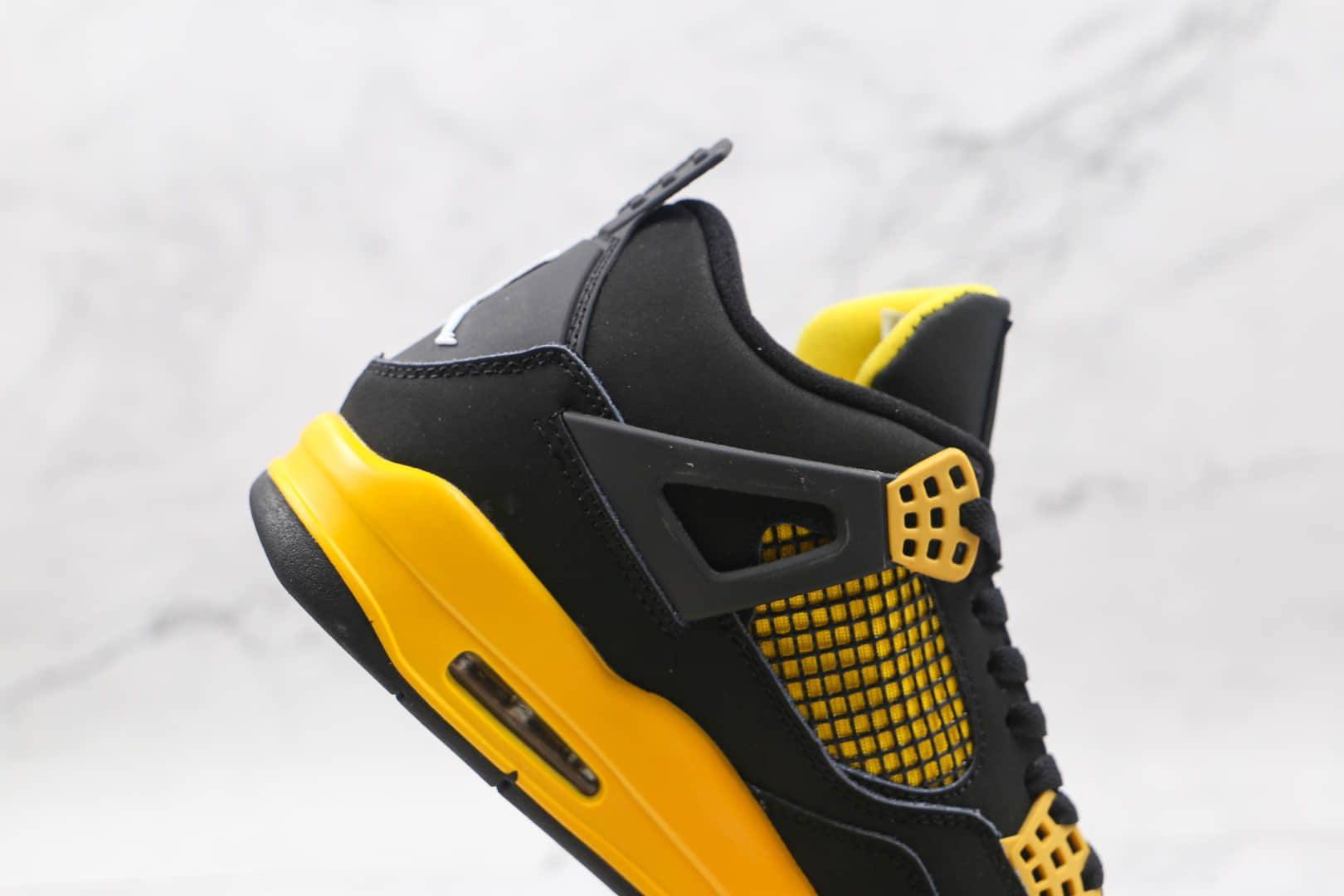 乔丹Air Jordan 4 Thunder纯原版本黑黄色AJ4篮球鞋原档案数据开发 货号:308497-008