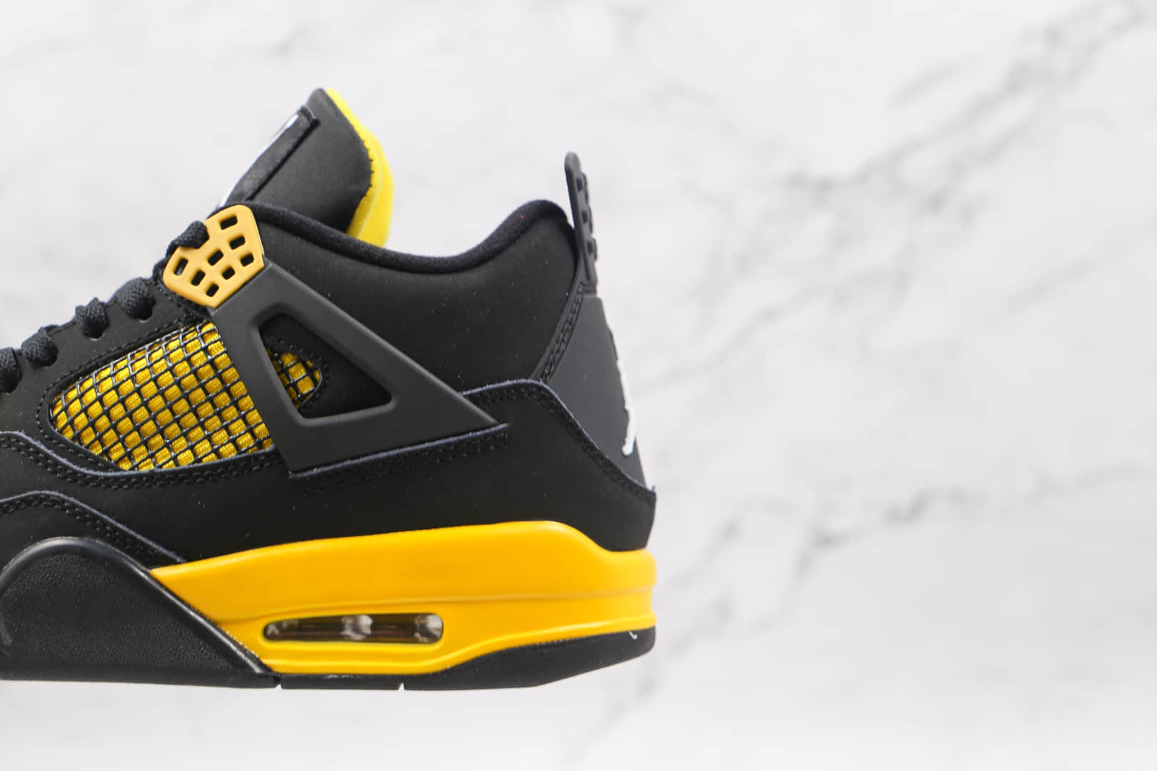 乔丹Air Jordan 4 Thunder纯原版本黑黄色AJ4篮球鞋原档案数据开发 货号:308497-008