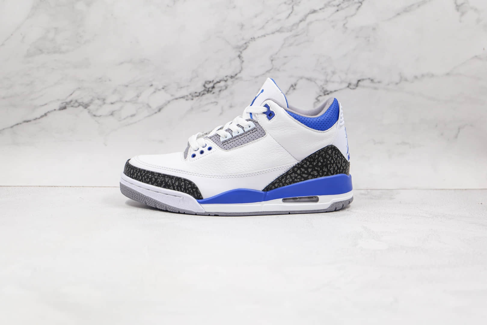 乔丹Air Jordan 3 Cool Grey纯原版本白蓝色AJ3篮球鞋原鞋开模一比一打造 货号:CT8532-145
