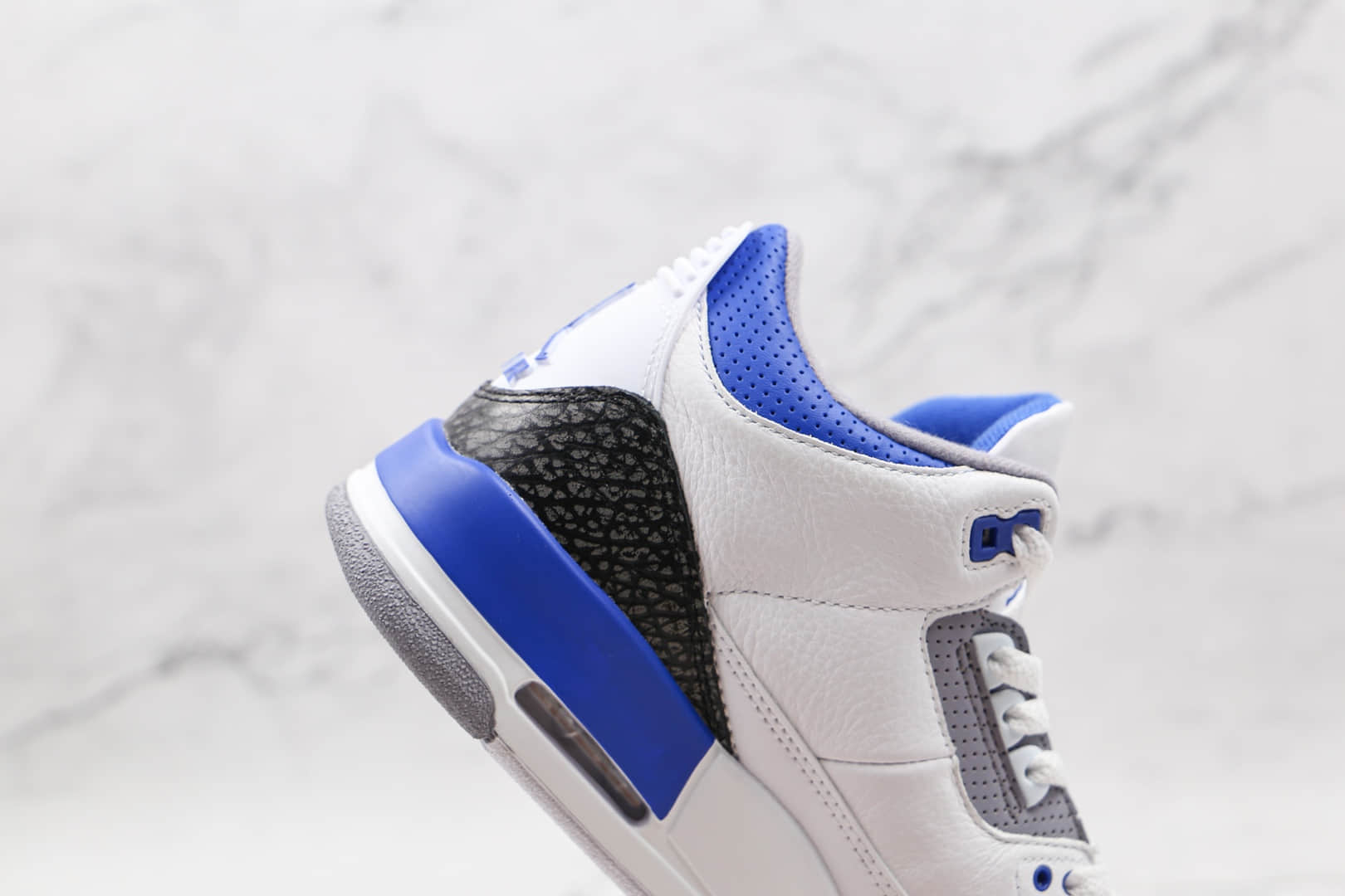 乔丹Air Jordan 3 Cool Grey纯原版本白蓝色AJ3篮球鞋原鞋开模一比一打造 货号:CT8532-145