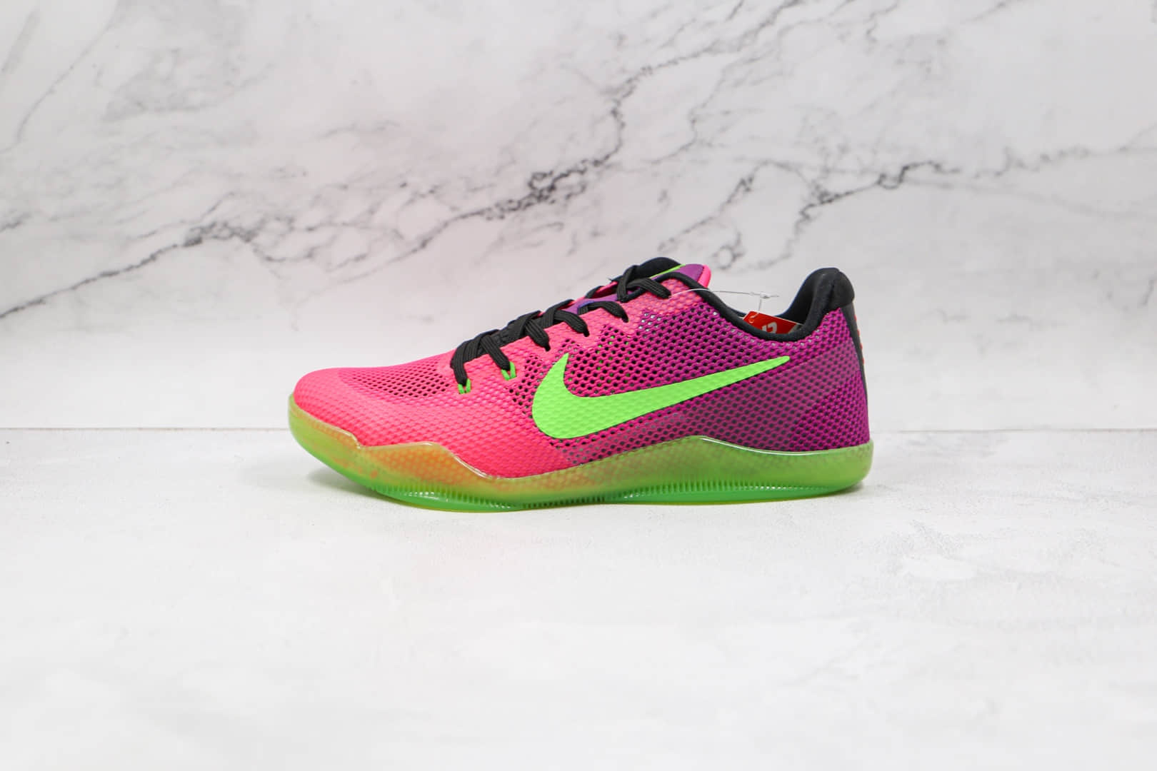 耐克Nike Kobe 11 E纯原版本科比11刺客绿紫色篮球鞋网面运动鞋支持实战 货号:836184-635