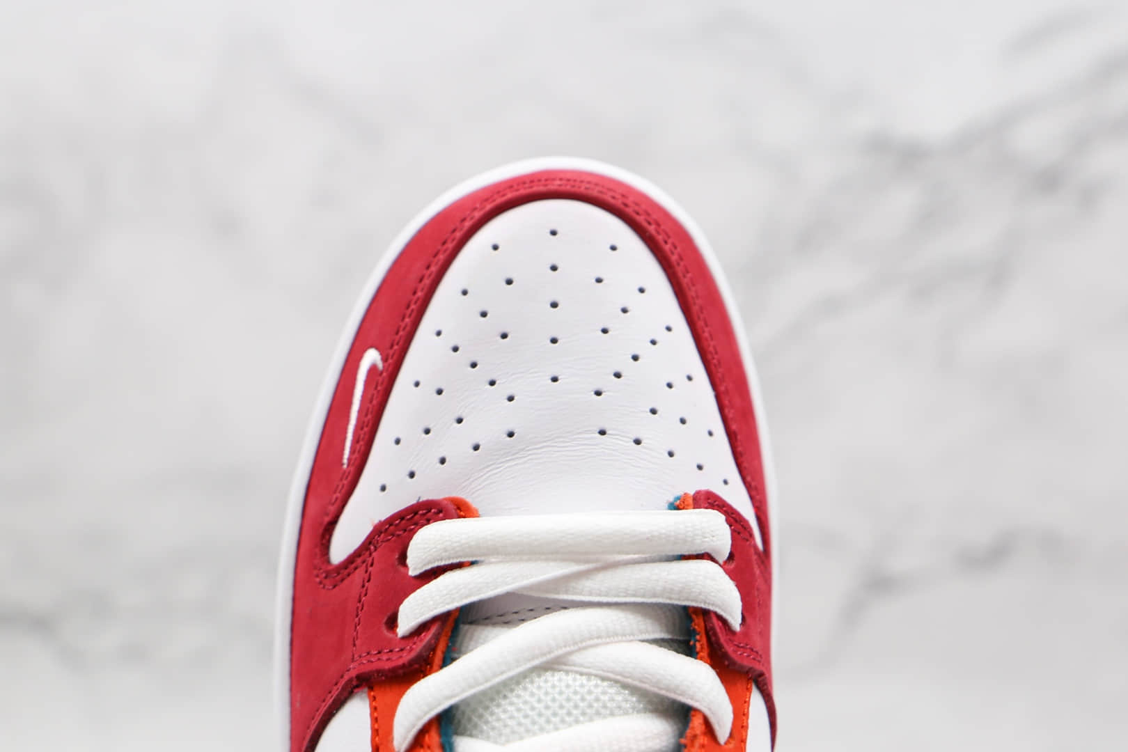 耐克Nike SB Dunk Low Multi-Color 2021 x Parra联名款纯原版本低帮SB DUNK红蓝鸳鸯不规则板鞋内置气垫 货号:DH7695-100