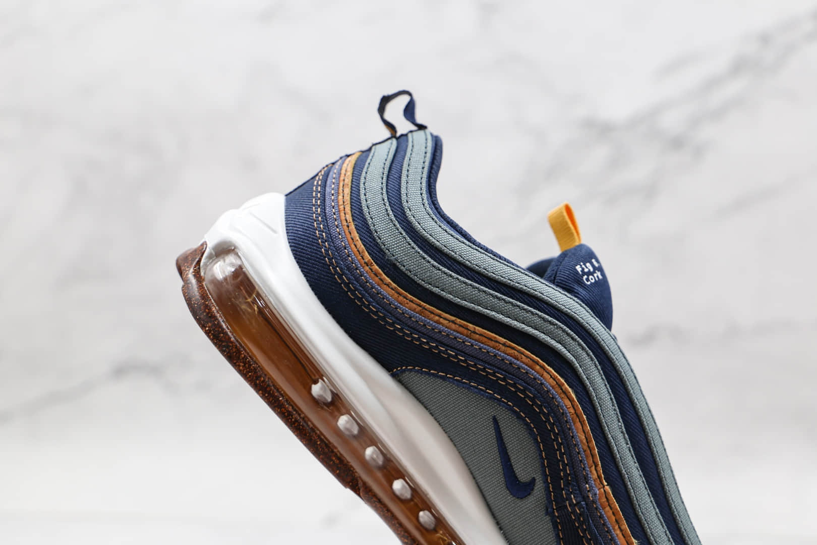 耐克Nike Air Max 97 Cork纯原版本子弹头Max97软木蓝色气垫鞋原楦头纸板打造 货号:DC3986-300