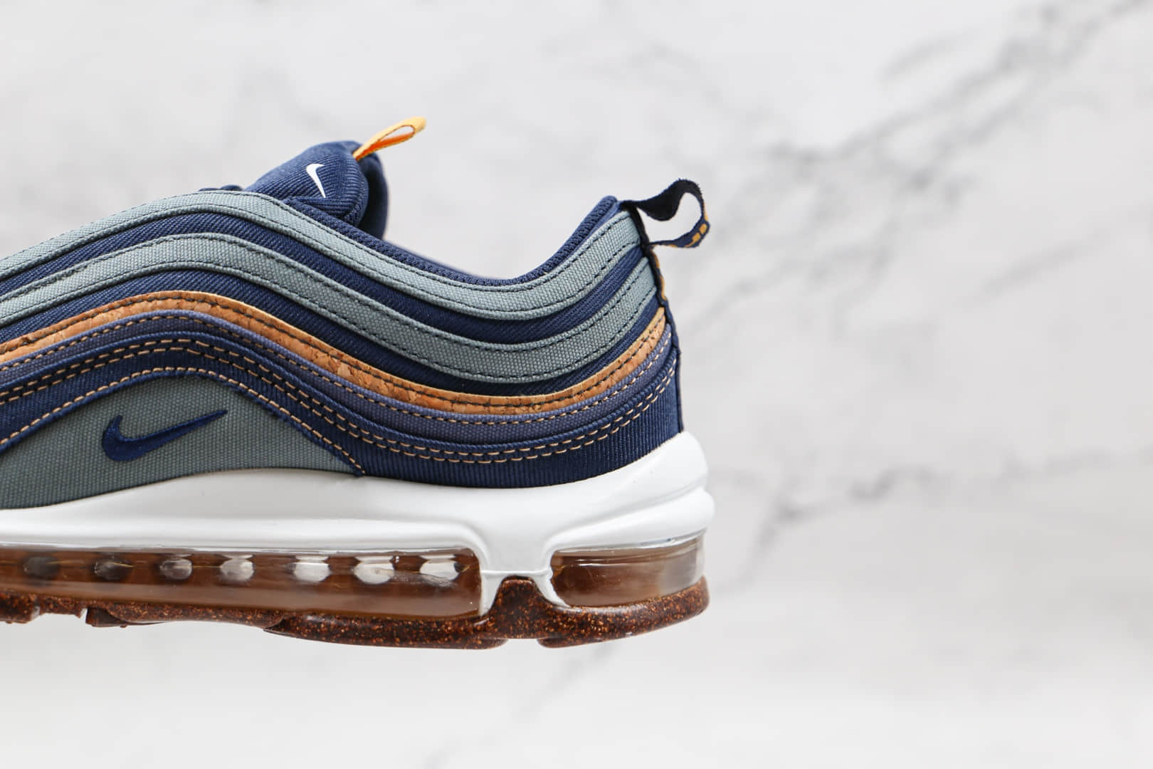 耐克Nike Air Max 97 Cork纯原版本子弹头Max97软木蓝色气垫鞋原楦头纸板打造 货号:DC3986-300