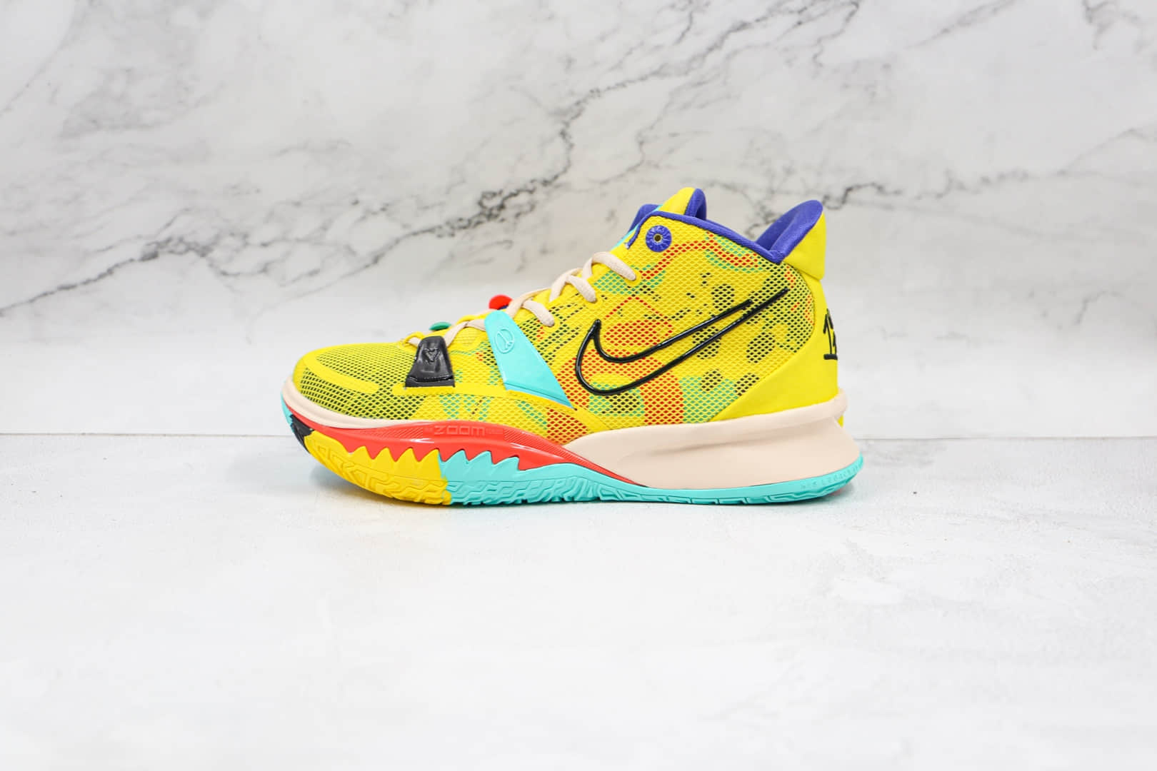 耐克Nike Kyrie 7 EP纯原版本欧文7代电动黄色篮球鞋内置气垫支持实战 货号:CT4080-700