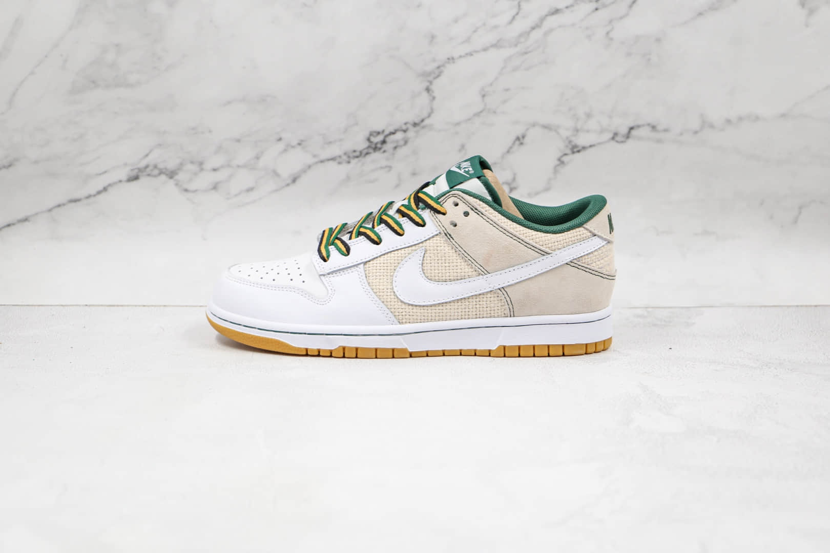 耐克NIKE DUNK SB LOW纯原版本低帮SB DUNK夏威夷白黄色帆布板鞋内置后跟Zoom气垫 (ID:67000) - 图片1